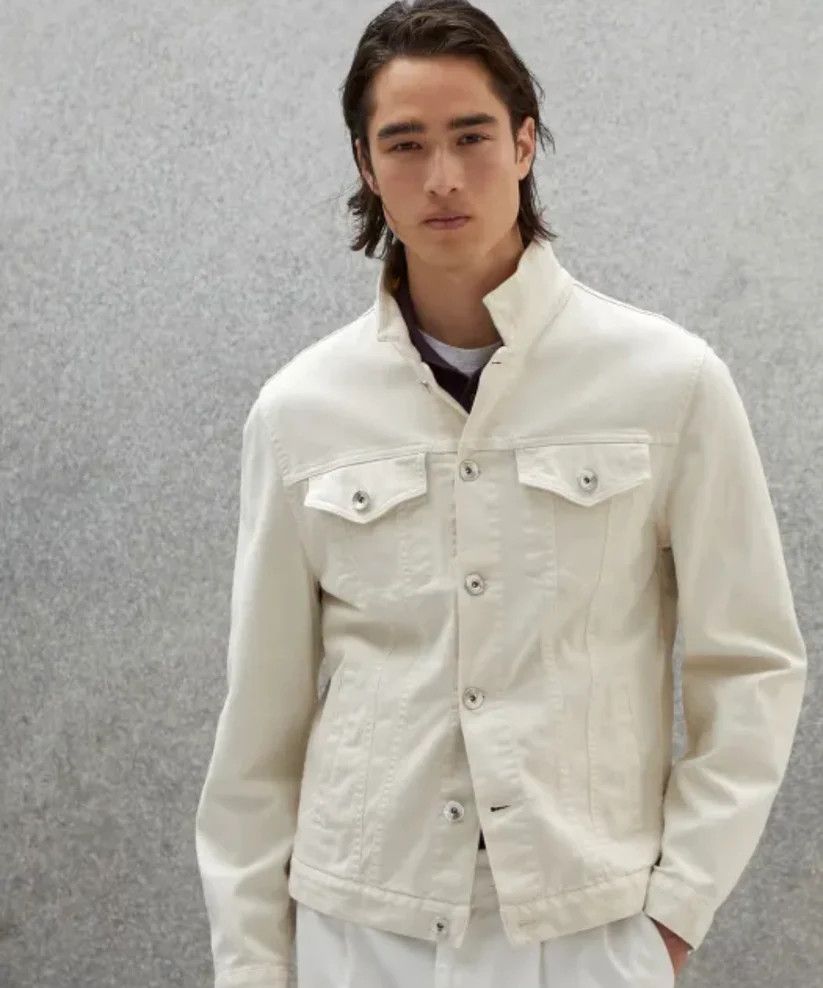 Brunello Cucinelli Jacket in Off White Size US S / EU 44-46 / 1 - 1 Thumbnail