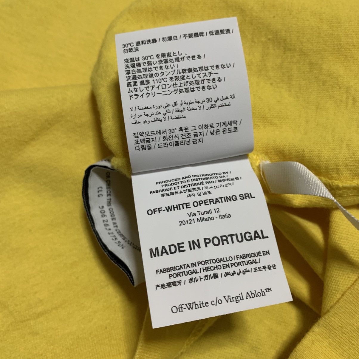 Off-White Off White Small Graffiti Arrows Yellow Tee Virgil Abloh Size US S / EU 44-46 / 1 - 10 Thumbnail