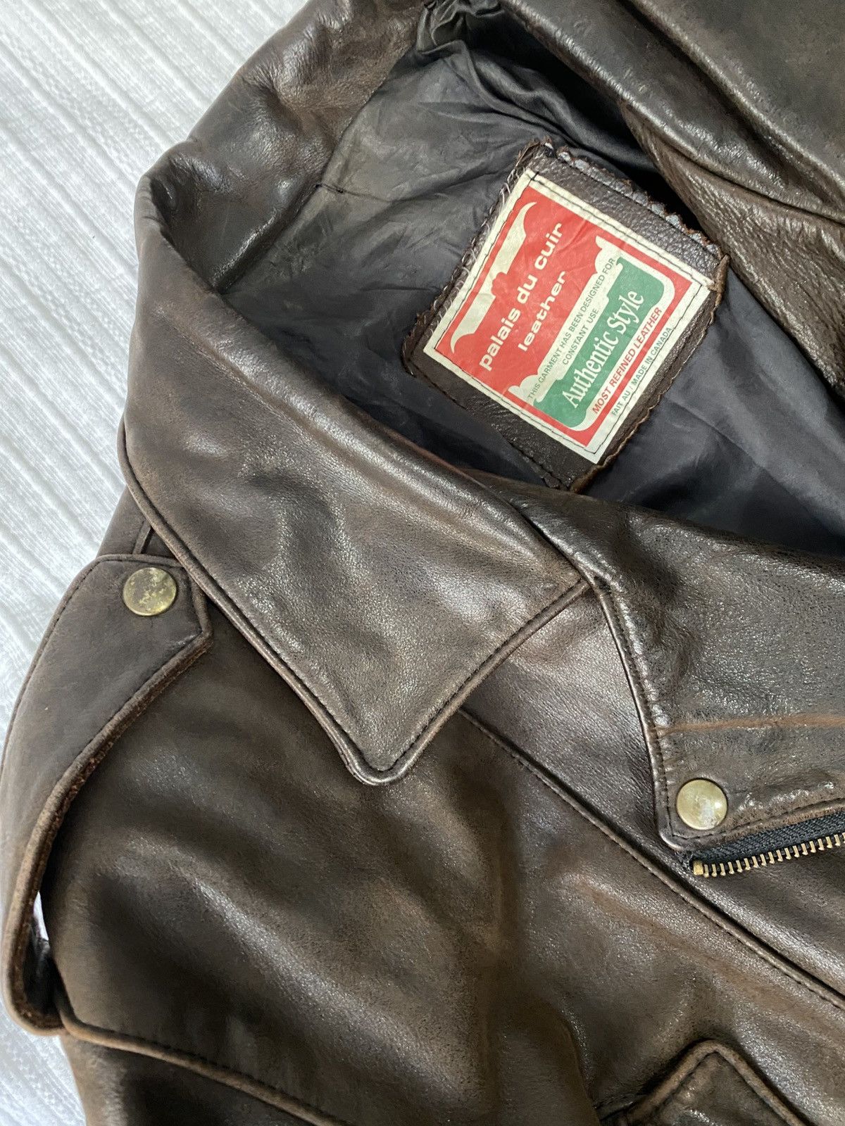 Vintage Vintage biker leather jacket Size US L / EU 52-54 / 3 - 5 Thumbnail
