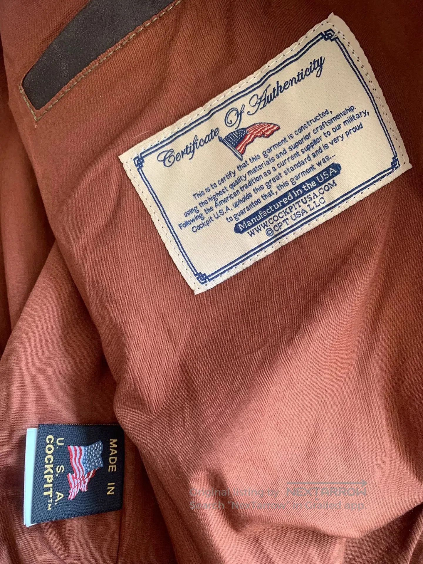 Cockpit USA Cockpit A2 Distressed Horsehide Leather Jacket. Size US S / EU 44-46 / 1 - 6 Thumbnail