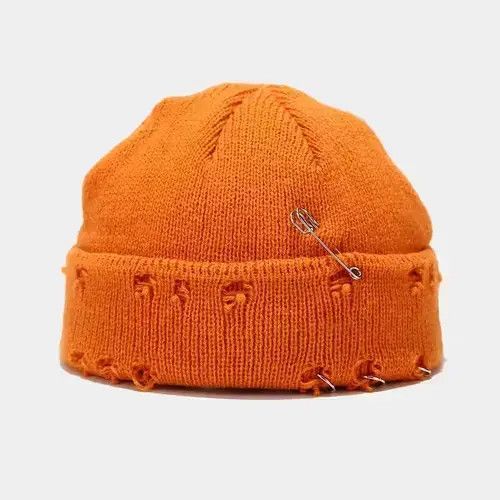 Other Distressed Orange Beanie Size ONE SIZE - 2 Thumbnail