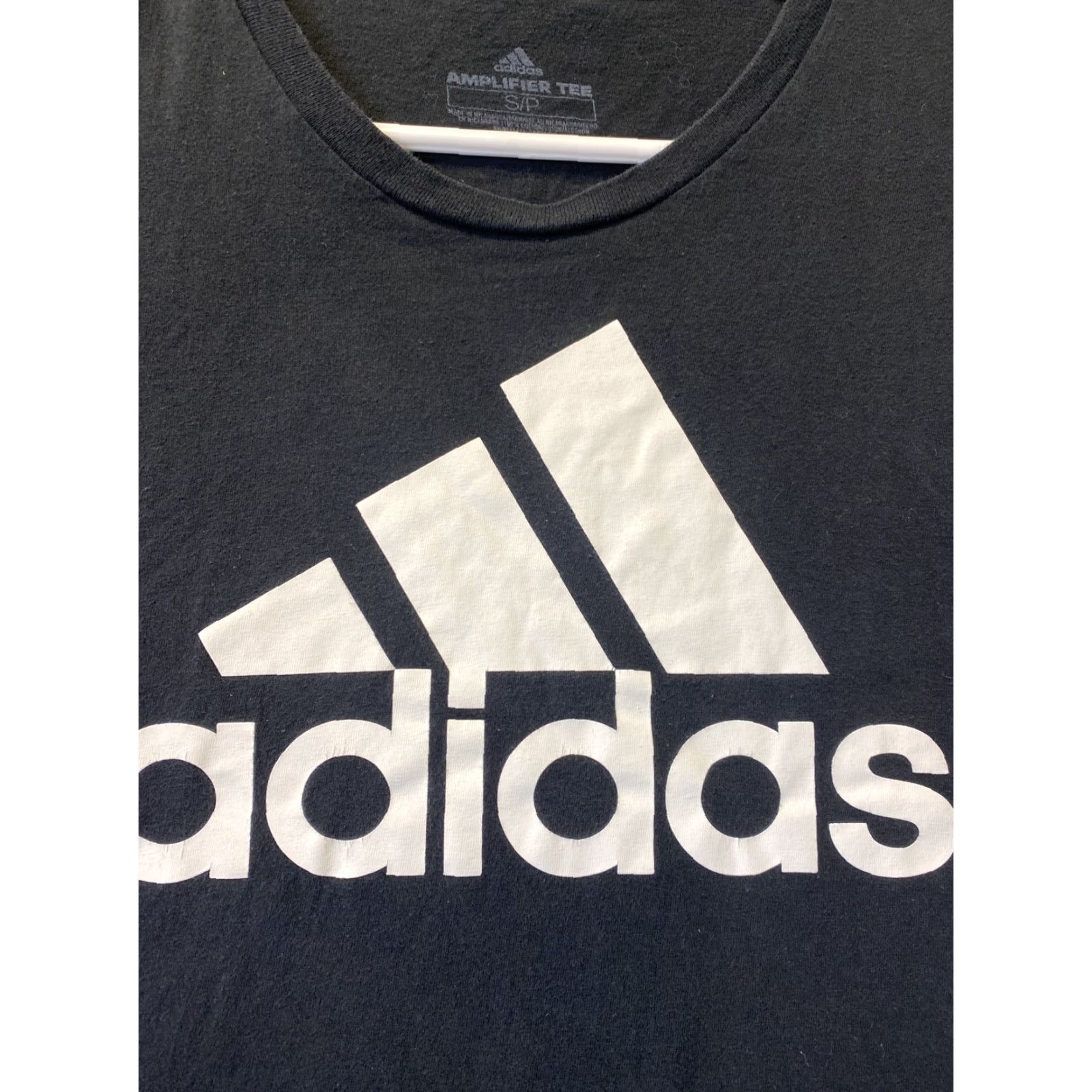 Adidas Adidas Shirt Womens S Black Short Sleeve Crew Neck Pullover Tee Spell Out/59-30 Size S / US 4 / IT 40 - 2 Thumbnail