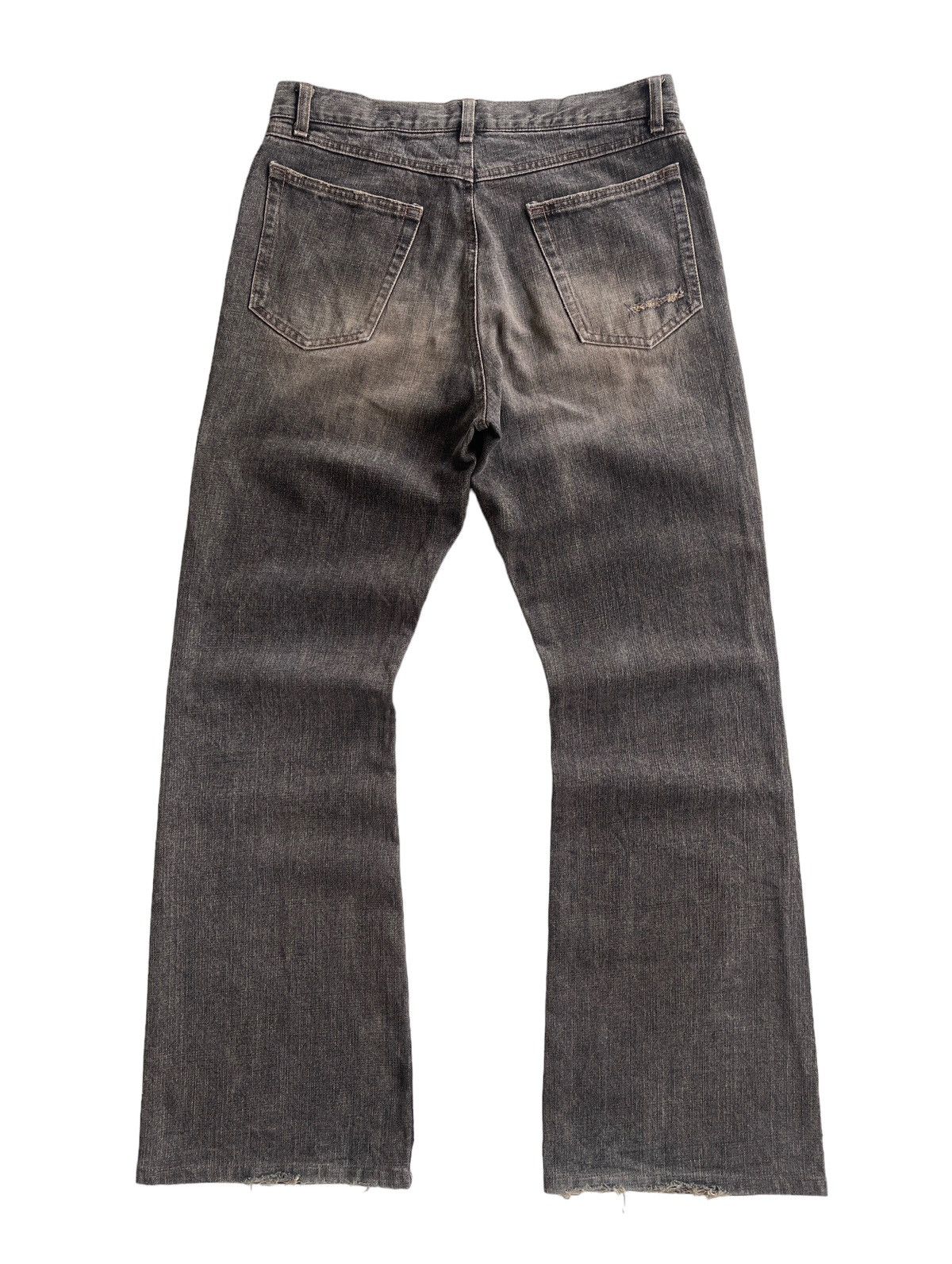 Japanese Brand Distressed Flare Mudd LGB Denim Size US 30 / EU 46 - 2 Thumbnail