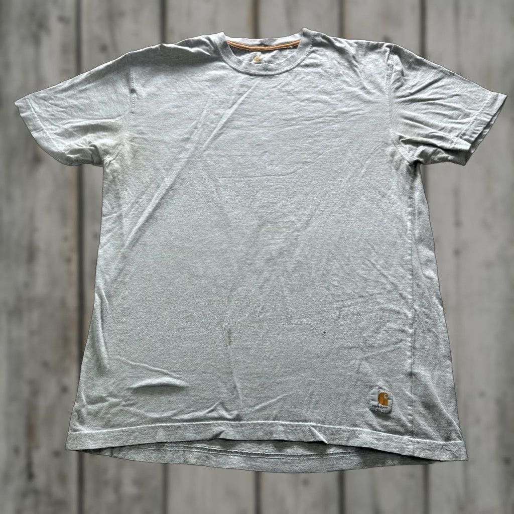 Carhartt VINTAGE Carhartt Shirt Mens Large Gray Plain Logo Tagless Workwear Basic Tee Casual Size US L / EU 52-54 / 3 - 1 Thumbnail