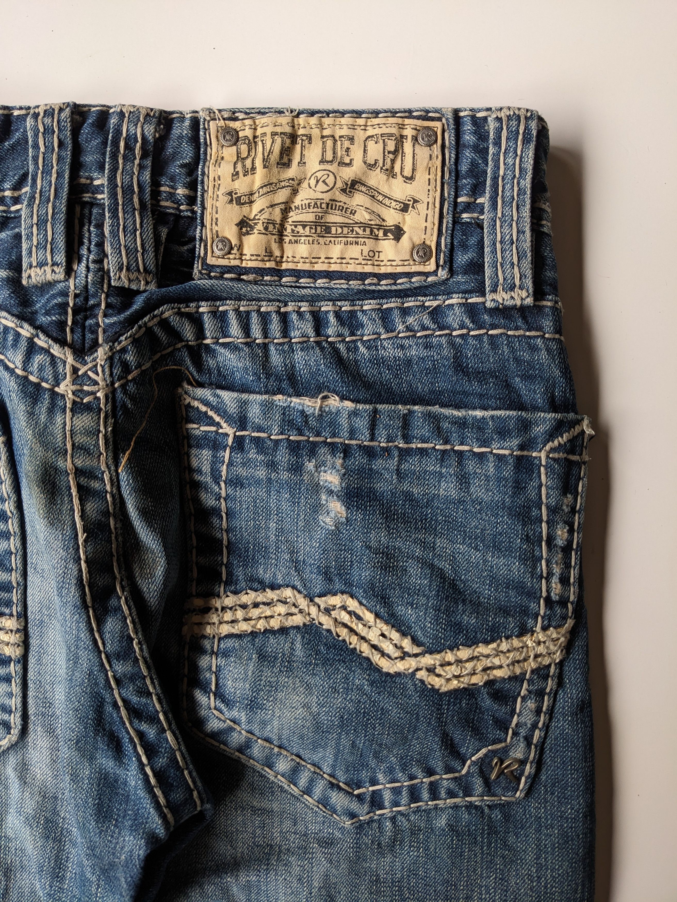 If Six Was Nine × Japanese Brand × Tornado Mart Rivet de Cru distressed ripped jeans Size US 32 / EU 48 - 6 Thumbnail