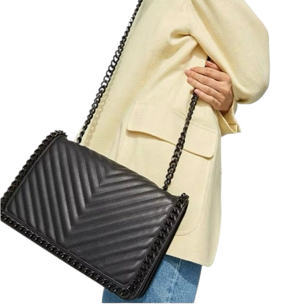 Aldo Aldo Greenwald black quilted chain detail crossbody bag Size ONE SIZE - 2 Thumbnail