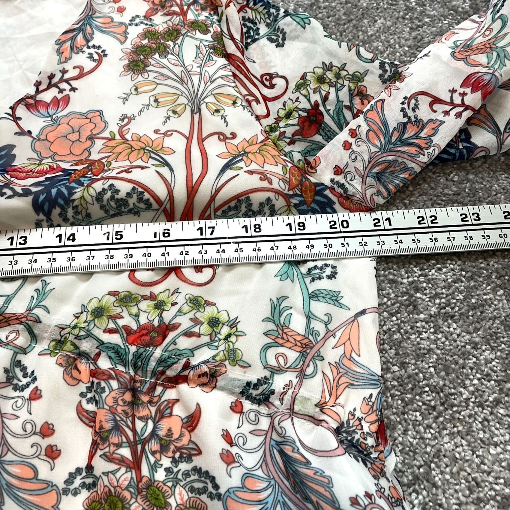 Vintage Emmer & Oat Dress Womens L White Floral Allover Boho Long Sleeve Midi Ladies Size L / US 10 / IT 46 - 7 Thumbnail