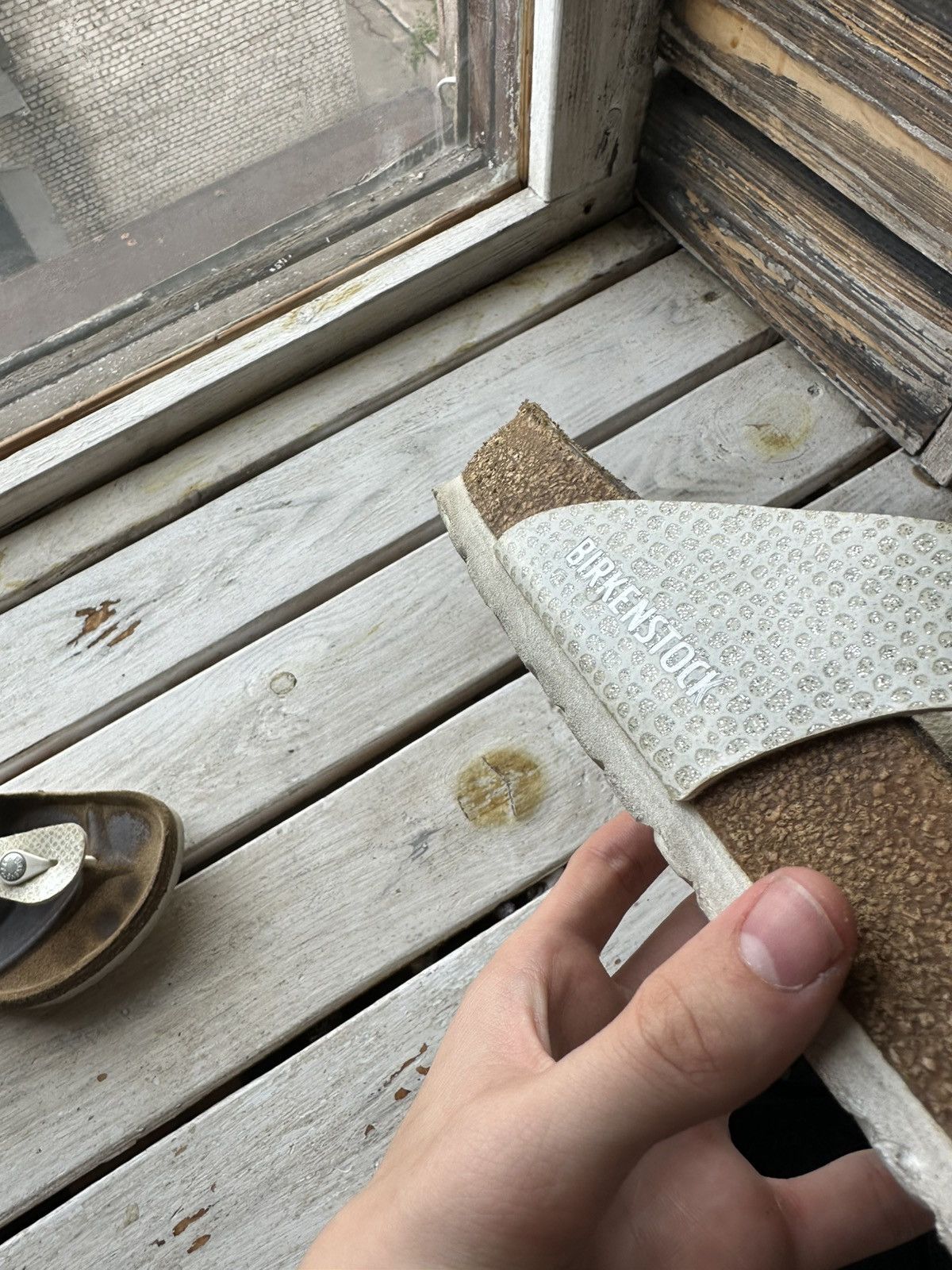 Birkenstock 🚨Vintage Birkenstock 40 beige Luxe Sandals rare slides Size US 10 / IT 40 - 10 Thumbnail
