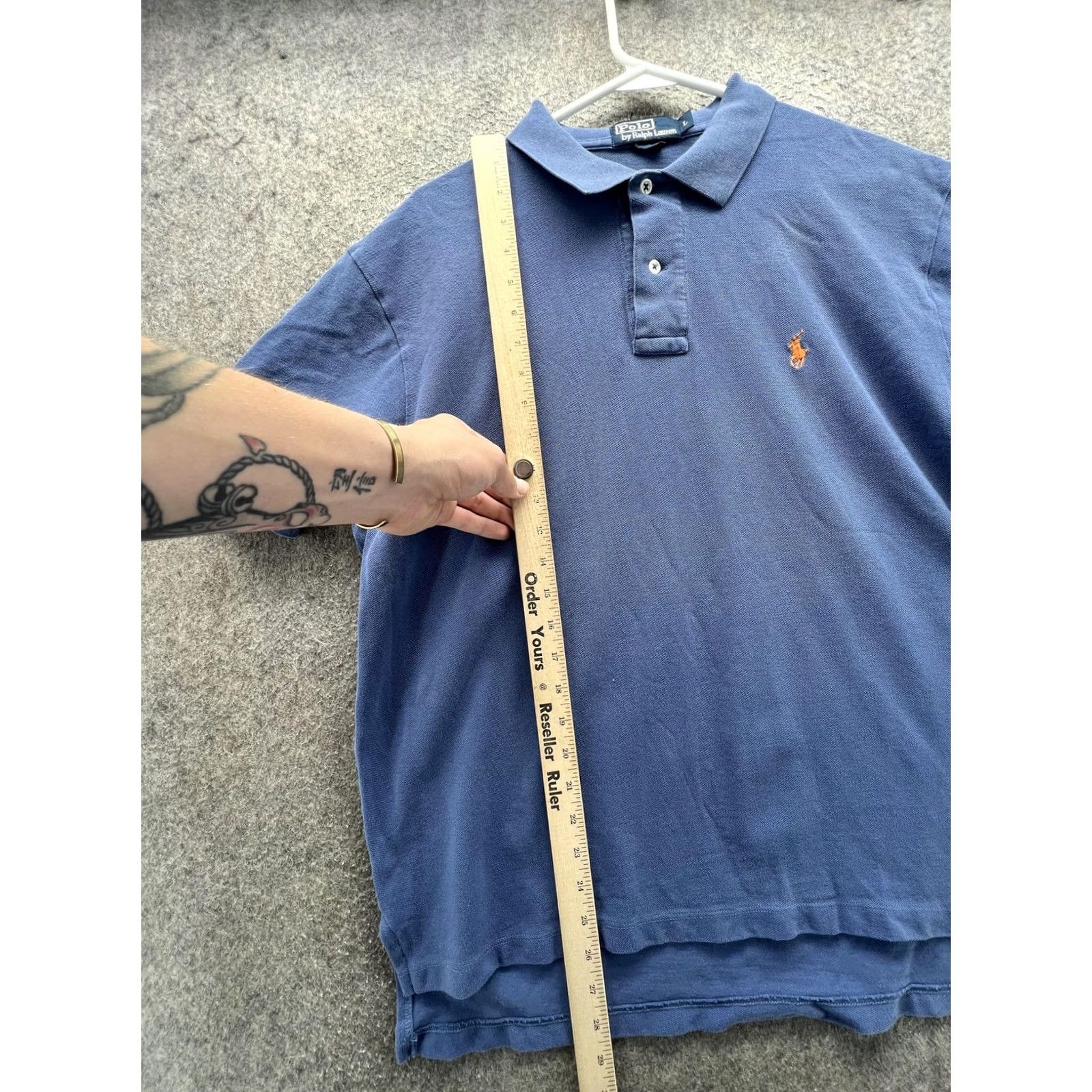 Polo Ralph Lauren Polo By Ralph Lauren Polo Shirt Mens L Blue Solid Pony Logo Pique Casual Size US L / EU 52-54 / 3 - 2 Thumbnail