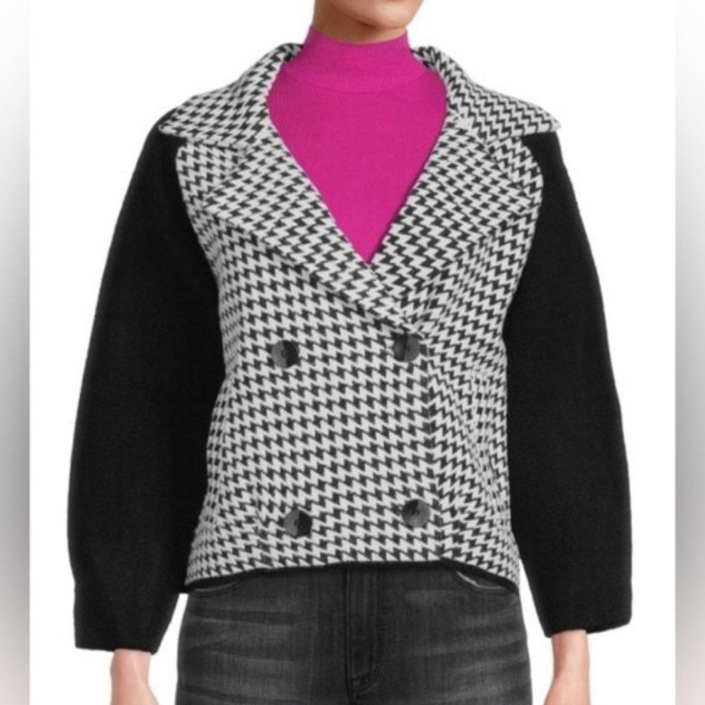 Magaschoni Vintage Magaschoni double breasted Houndstooth wool jacket M Size M / US 6-8 / IT 42-44 - 1 Thumbnail
