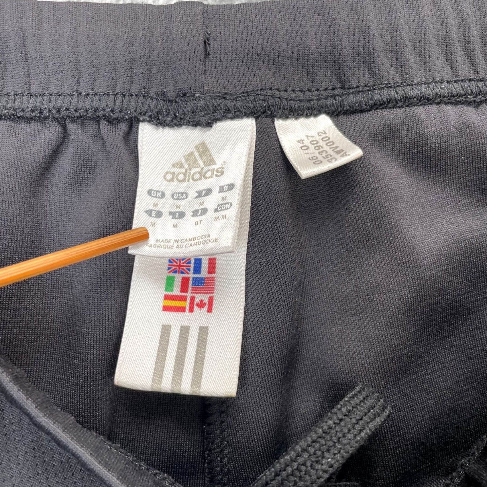 Adidas Adidas Pants Womens Medium Black Climalite Track 3 Stripes Cropped Straight Leg Size 42" / US 20 - 3 Thumbnail