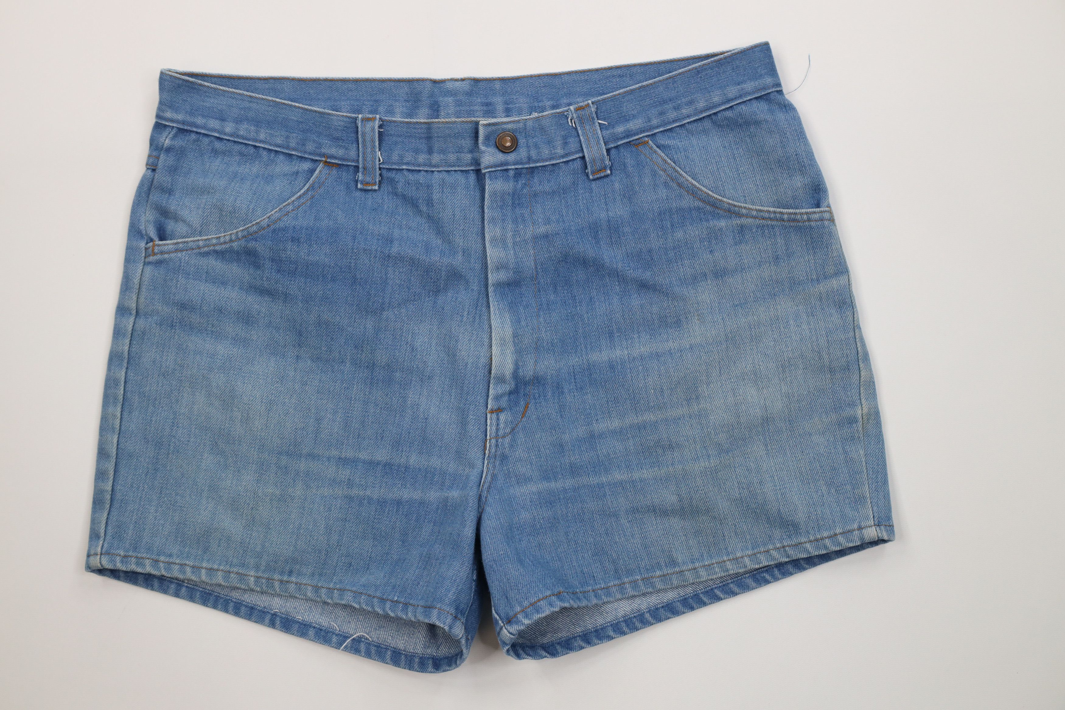 Vintage 70s Streetwear Above Knee Denim Jean Short USA