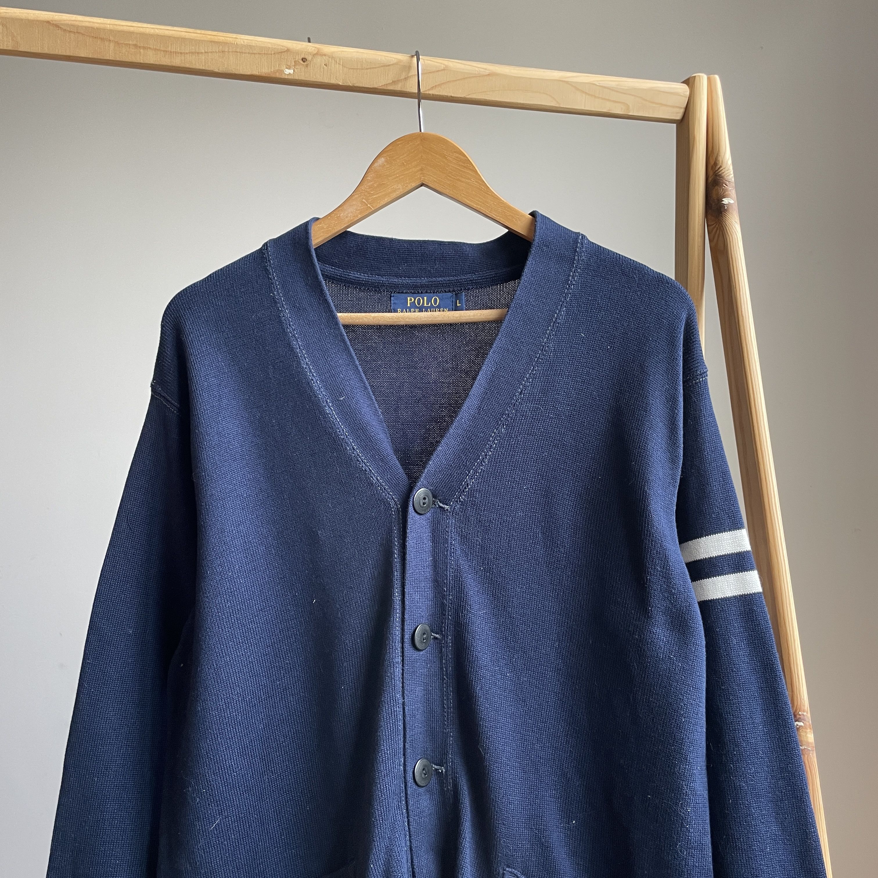 Polo Ralph Lauren Polo Ralph Lauren Varsity College Cotton Cardigan Size US L / EU 52-54 / 3 - 3 Thumbnail