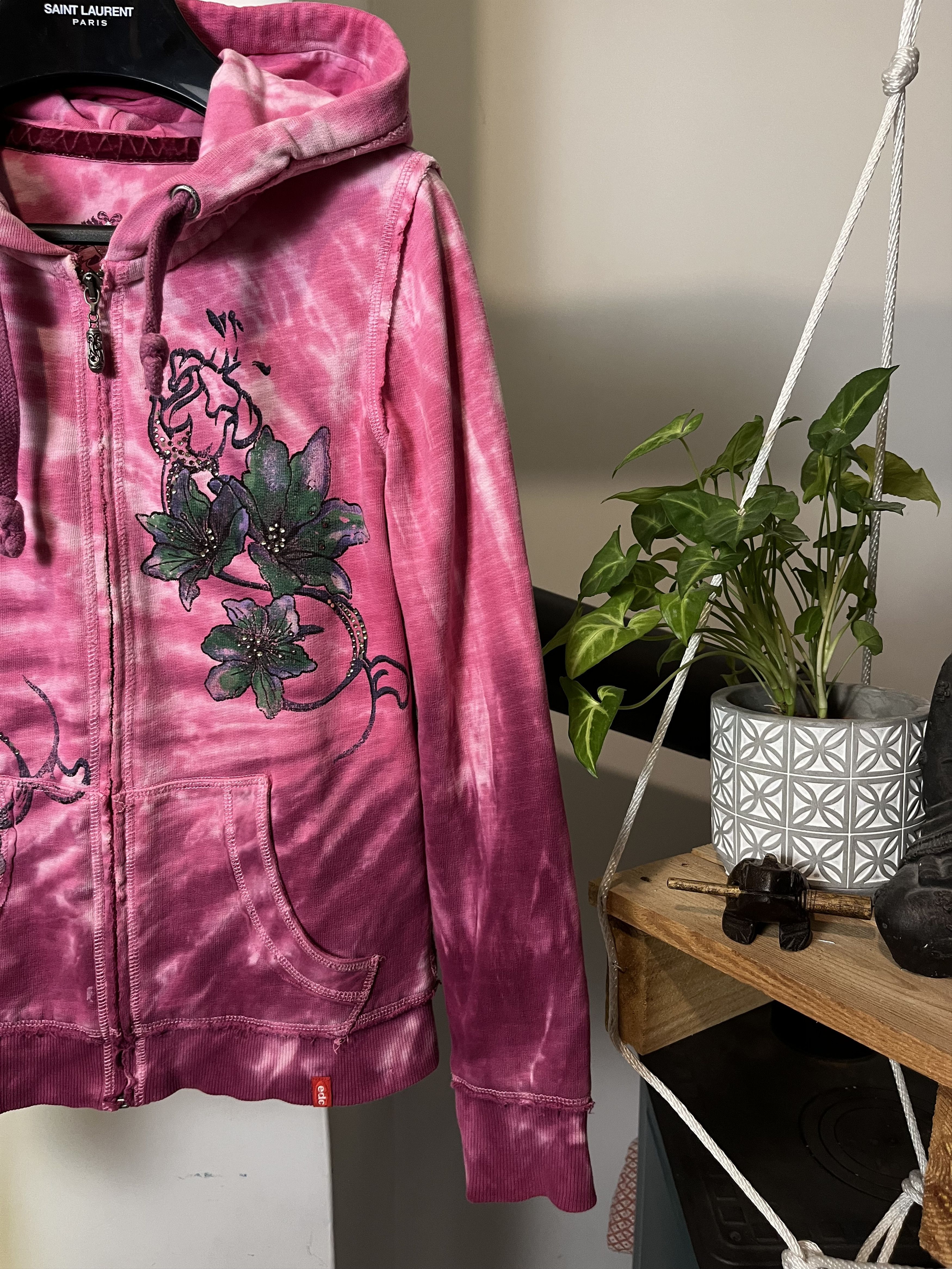 Christian Audigier × Ed Hardy × Vintage Vintage Ed Hardy Style Bird Flowers Tattoo Zip Hoodie Size US XS / EU 42 / 0 - 6 Thumbnail