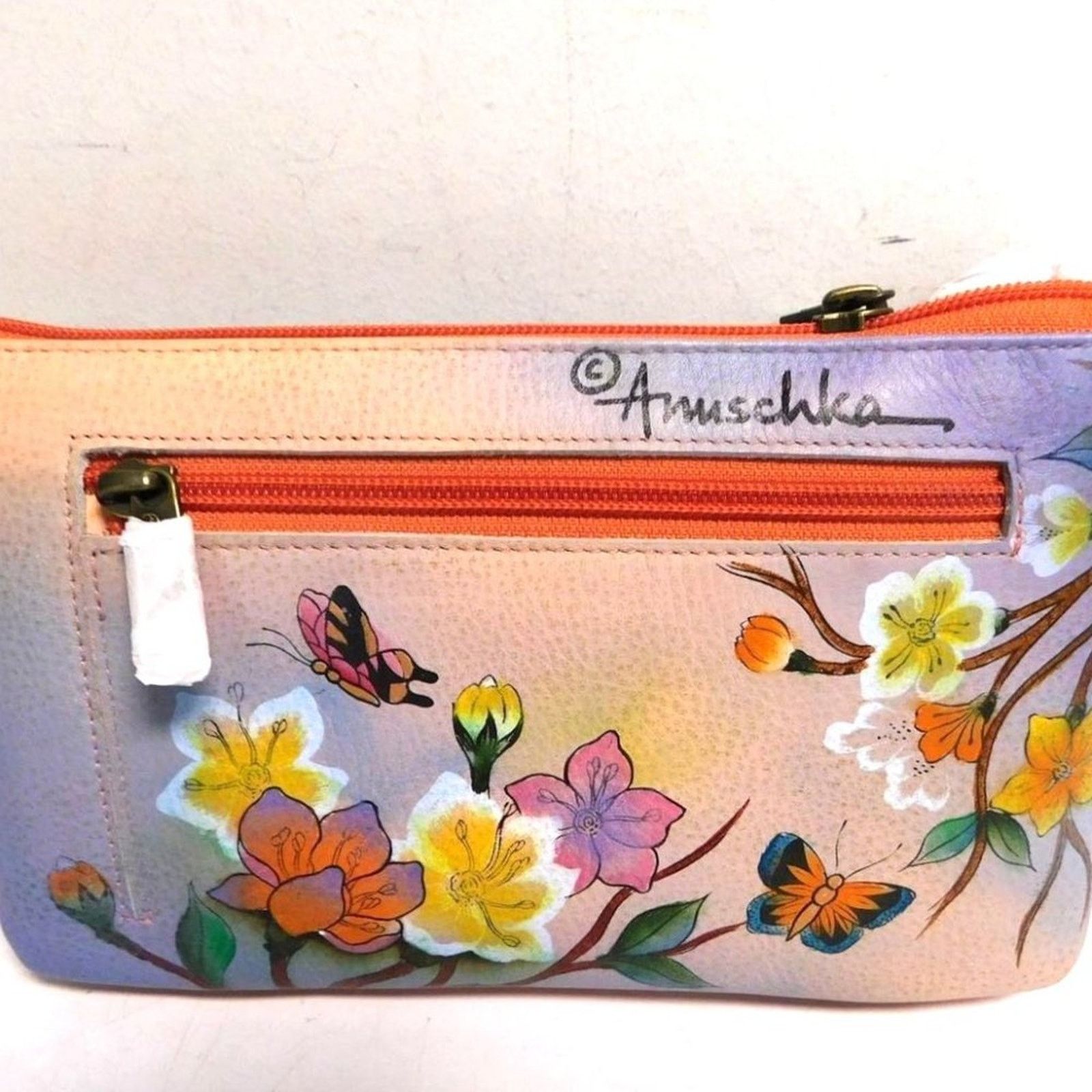 Designer Anuschka Hand Painted Leather Japanese Garden Crossbody Bag Size ONE SIZE - 3 Thumbnail