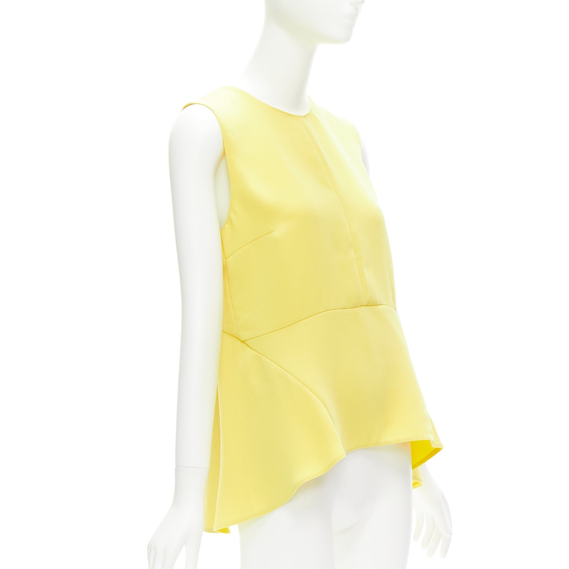 Marni MARNI canary yellow darted high low peplum sleeveless top IT42 M Size M / US 6-8 / IT 42-44 - 1 Thumbnail