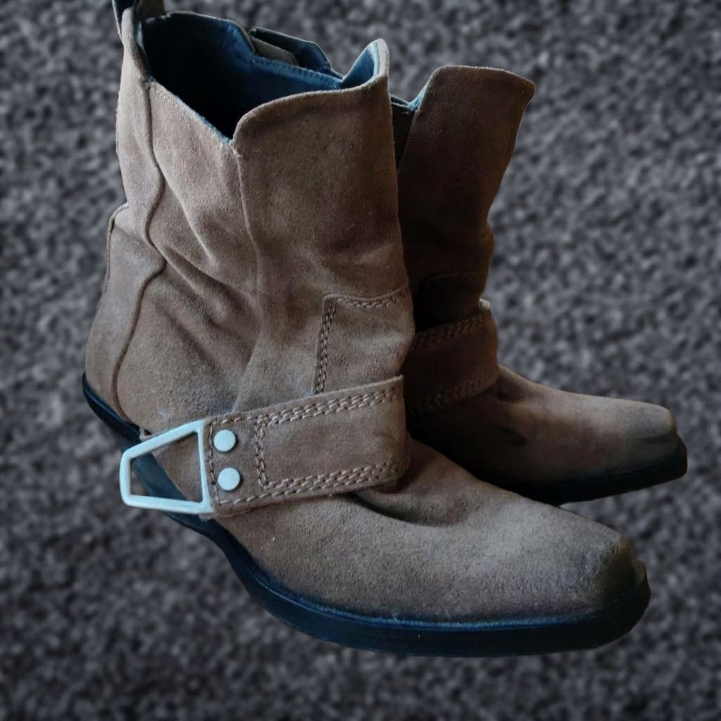 Diesel VINTAGE Diesel Women Brown Genuine Leather Western Boots strap Luxury Classic Size US 8 / IT 38 - 1 Thumbnail