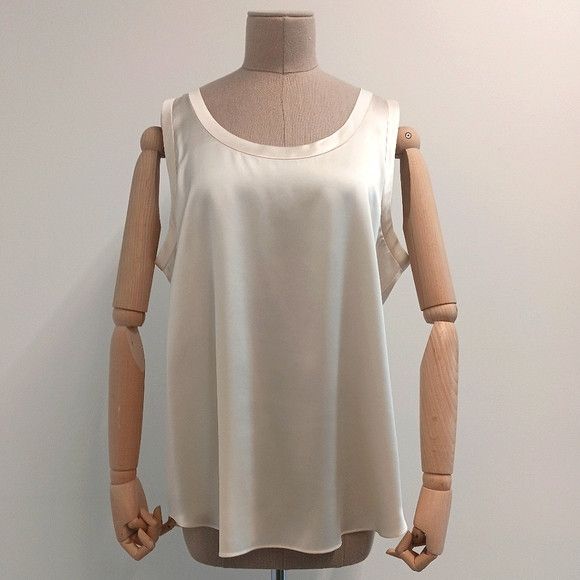 LAFAYETTE 148 Perla Luxe Silk Charmeuse Blouse - Candlelight