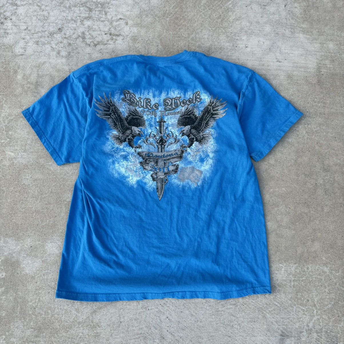 Affliction × Harley Davidson × JNCO Vintage Y2K Blue Biker Fest AOP Graphic Tee Fits XL Size US XL / EU 56 / 4 - 7 Thumbnail