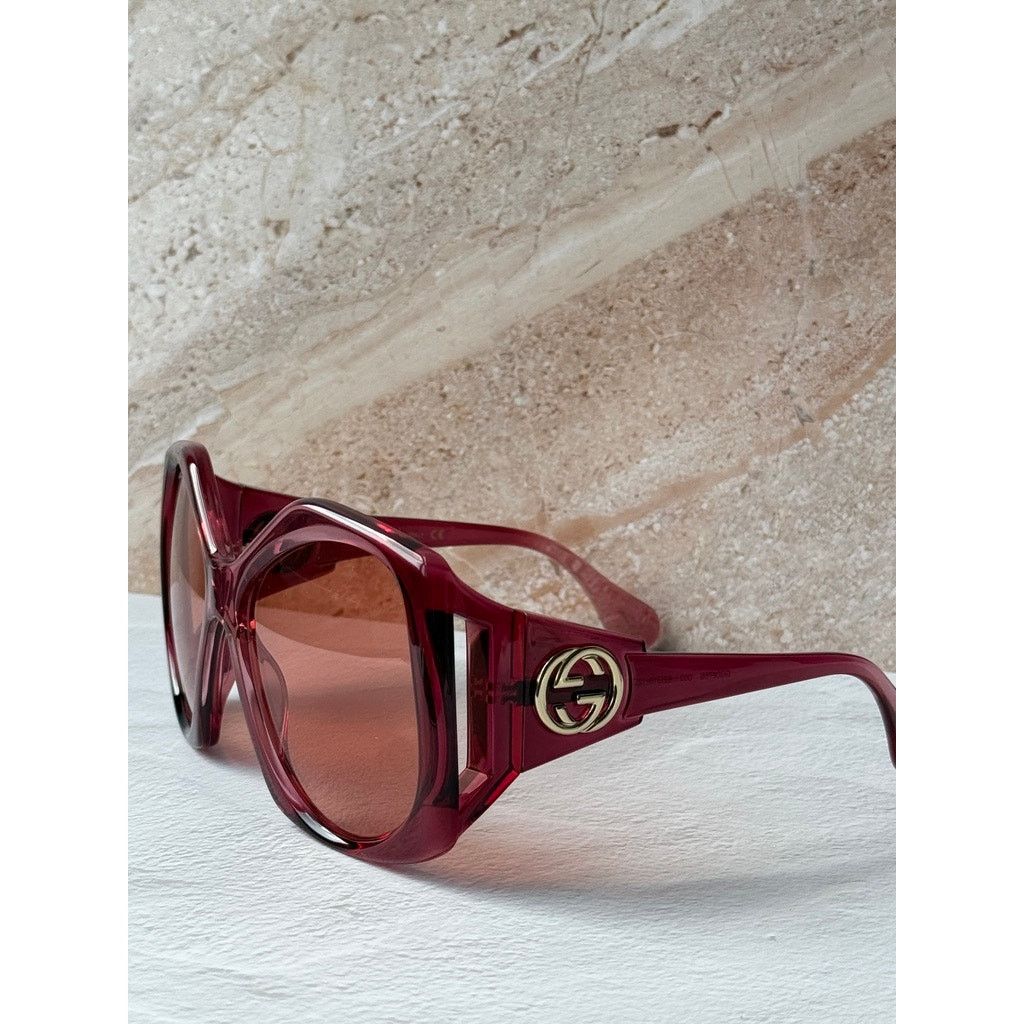 Gucci NEW Gucci GG0875S Pink Oversized Sunglasses Size ONE SIZE - 7 Thumbnail