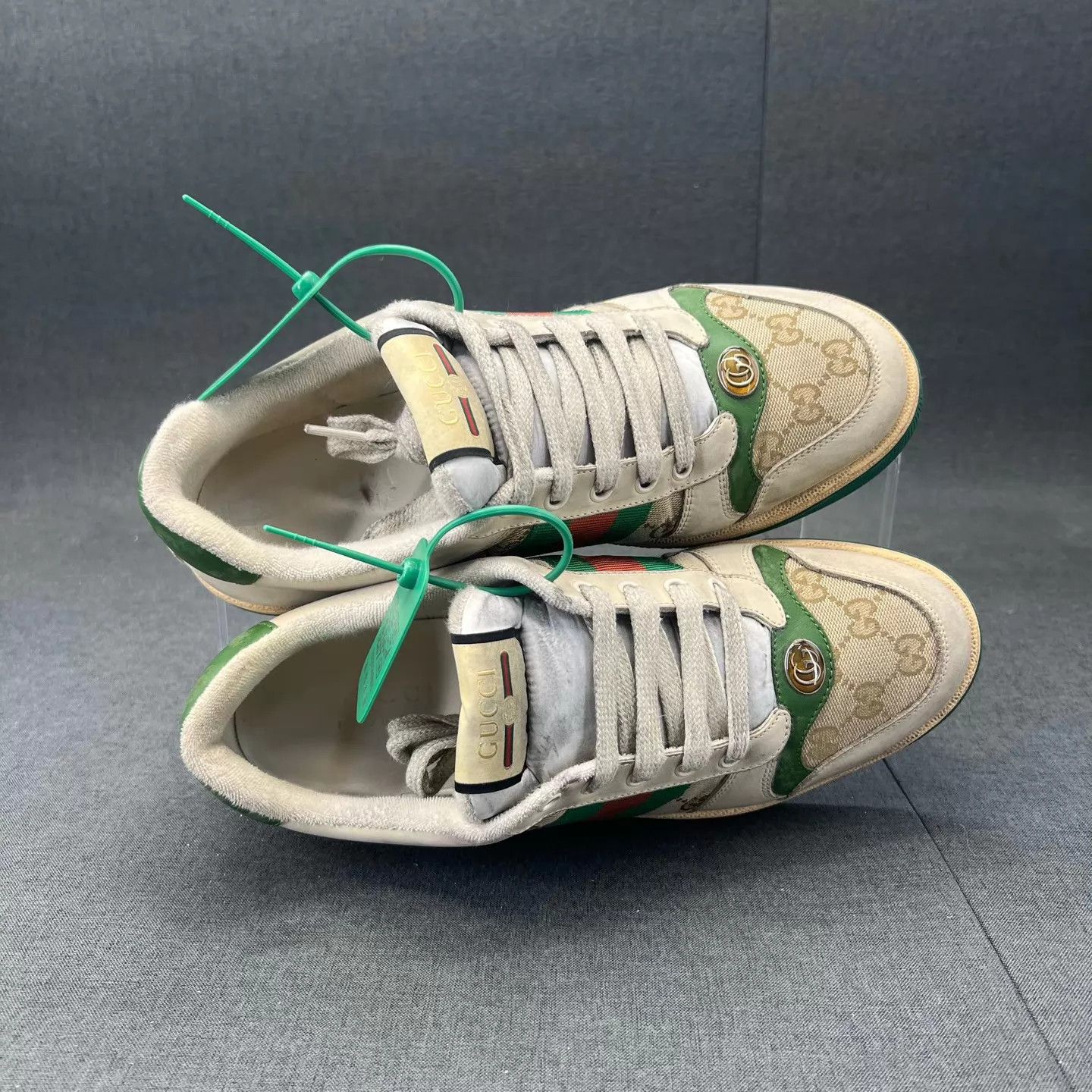 Gucci Gucci green distressed sneakers 8.5/42.5 Size US 9.5 / EU 42-43 - 5 Thumbnail