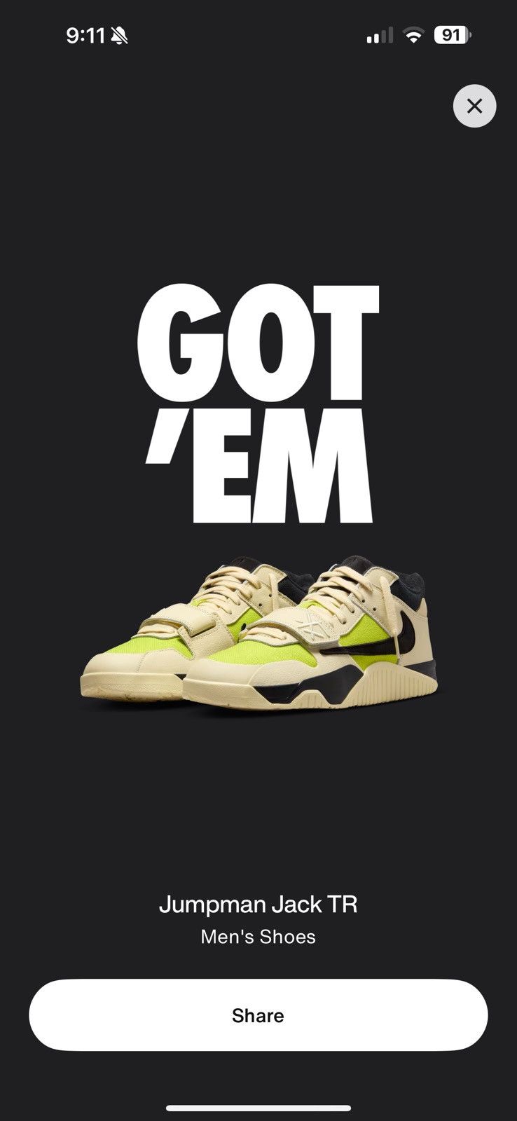 Nike × Travis Scott Air Jordan Jumpman Jack TR Size US 9.5 / EU 42-43 - 1 Thumbnail