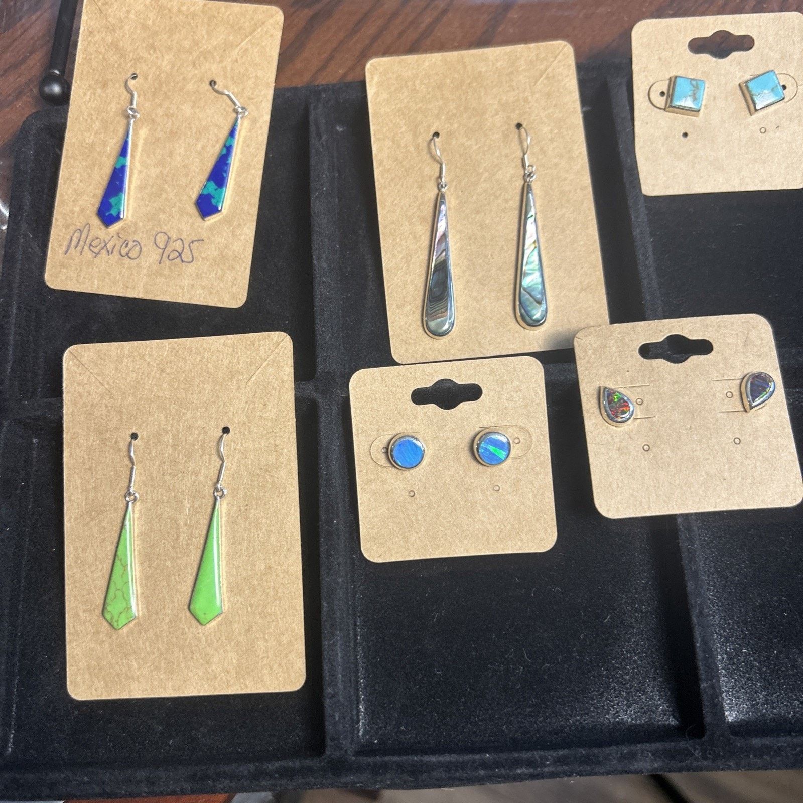 Mexicana Sterling Silver Mexican Earrings Lot Bundle 6 Artisan Style Size ONE SIZE - 13 Thumbnail