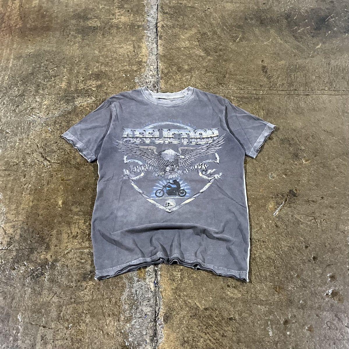 Affliction × Tapout × Vintage Crazy Y2K Affliction Biker Grunge Motorcycle Punk Tee Shirt Size US S / EU 44-46 / 1 - 1 Thumbnail