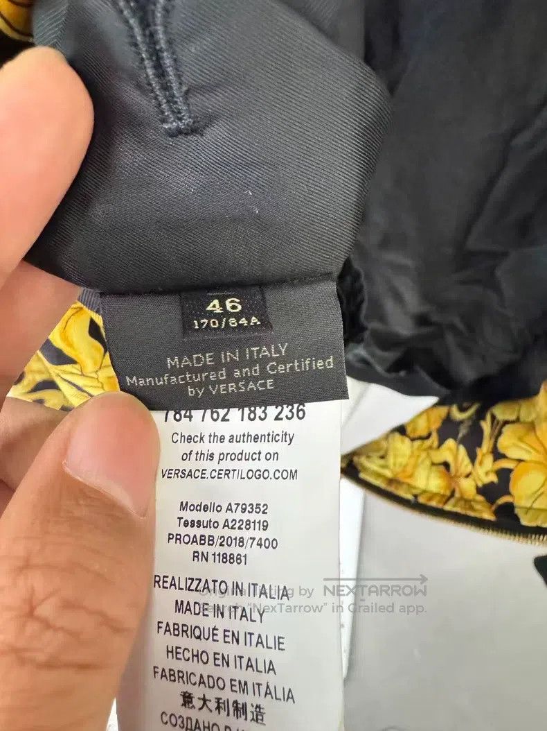 Versace Versace Black gold baroque men's cotton jacket jacket Size US M / EU 48-50 / 2 - 8 Thumbnail
