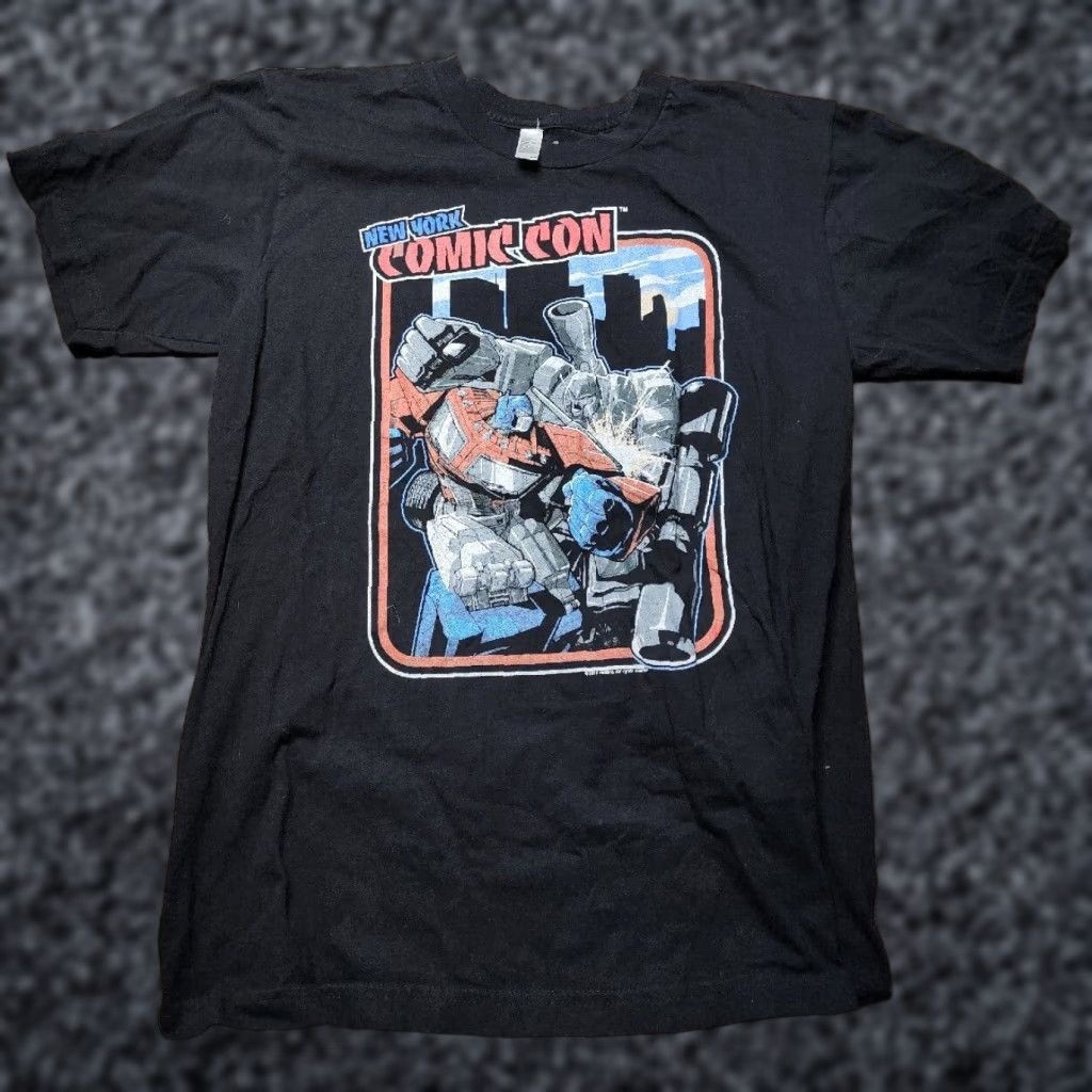 Vintage Mighty Fine Shirt Adult Medium Black Transformers Optimus Prime NYCC 2017 New York Comic Con Limited Edition Size US M / EU 48-50 / 2 - 1 Thumbnail