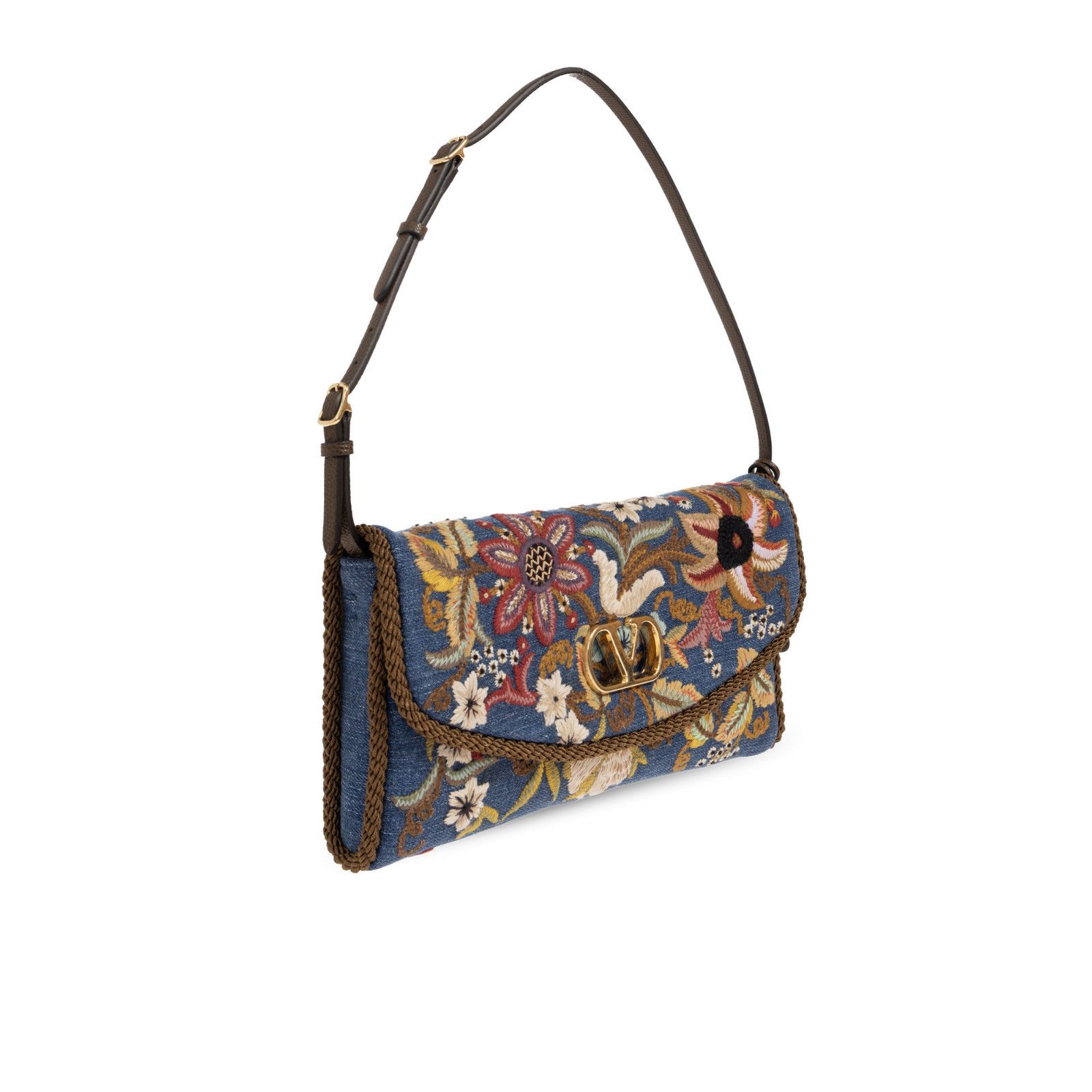 Valentino VALENTINO GARAVANI Devain Embroidery Blue Shoulder Bag New & Size ONE SIZE - 3 Thumbnail