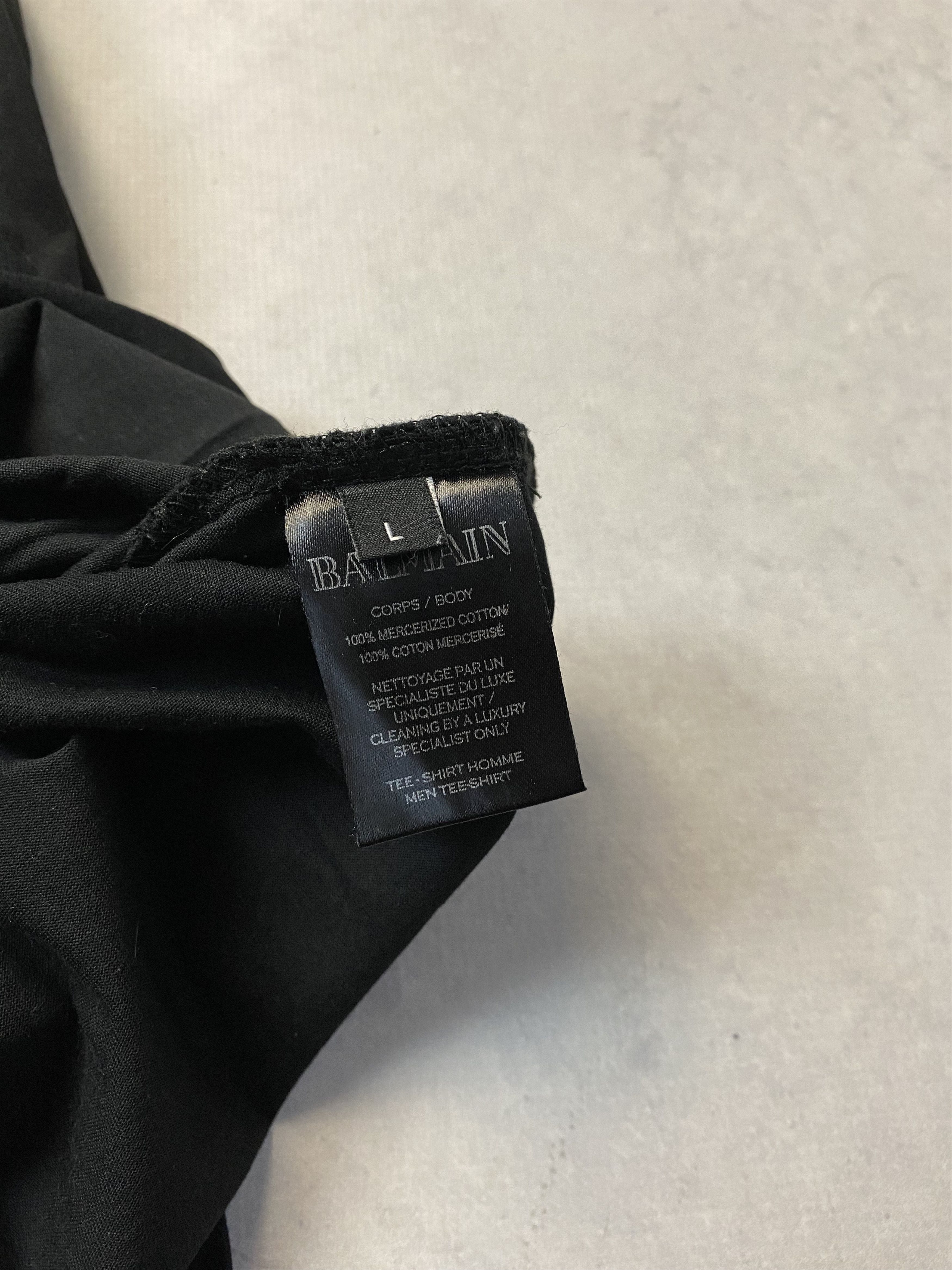 Balmain Mens Balmain Paris T Shirt Black Size L Size US L / EU 52-54 / 3 - 6 Thumbnail