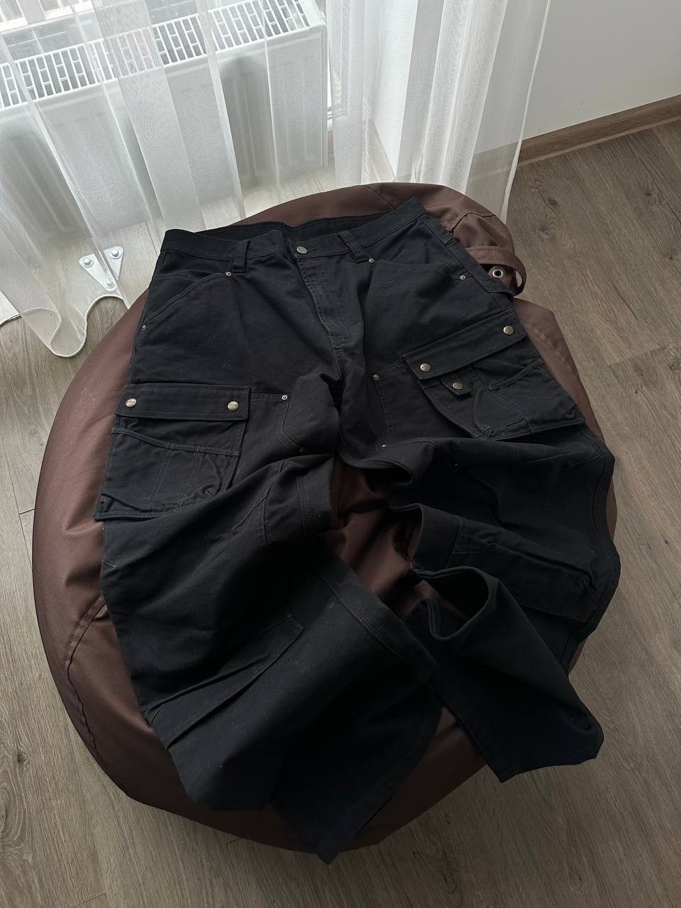 Carhartt × Carhartt Wip × Vintage Vintage Carhartt Double Front Work Black Pocket Pants Size US 34 / EU 50 - 13 Thumbnail