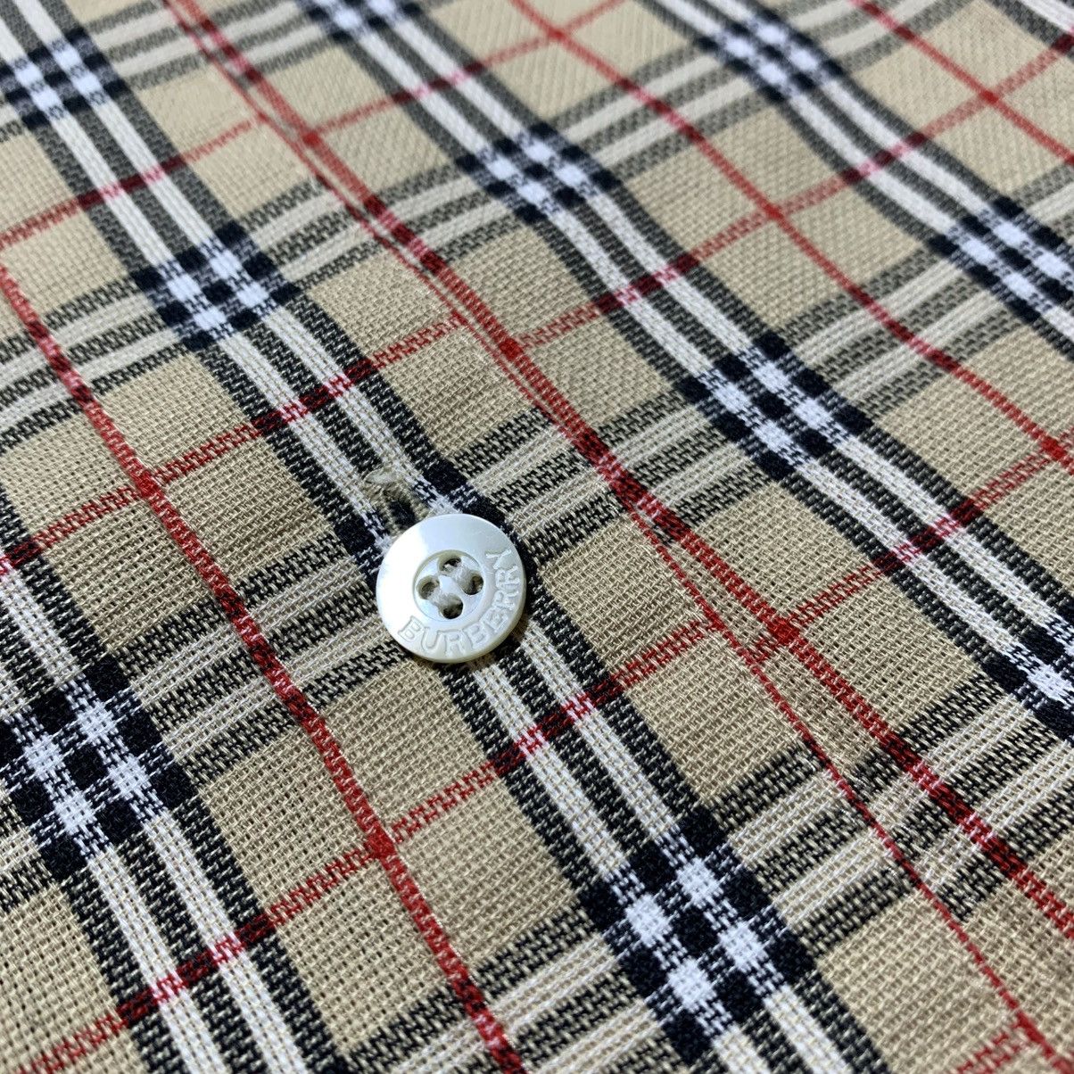 Burberry Burberry Nova Check Beige Button Up Shirt Size XS / US 0-2 / IT 36-38 - 6 Thumbnail