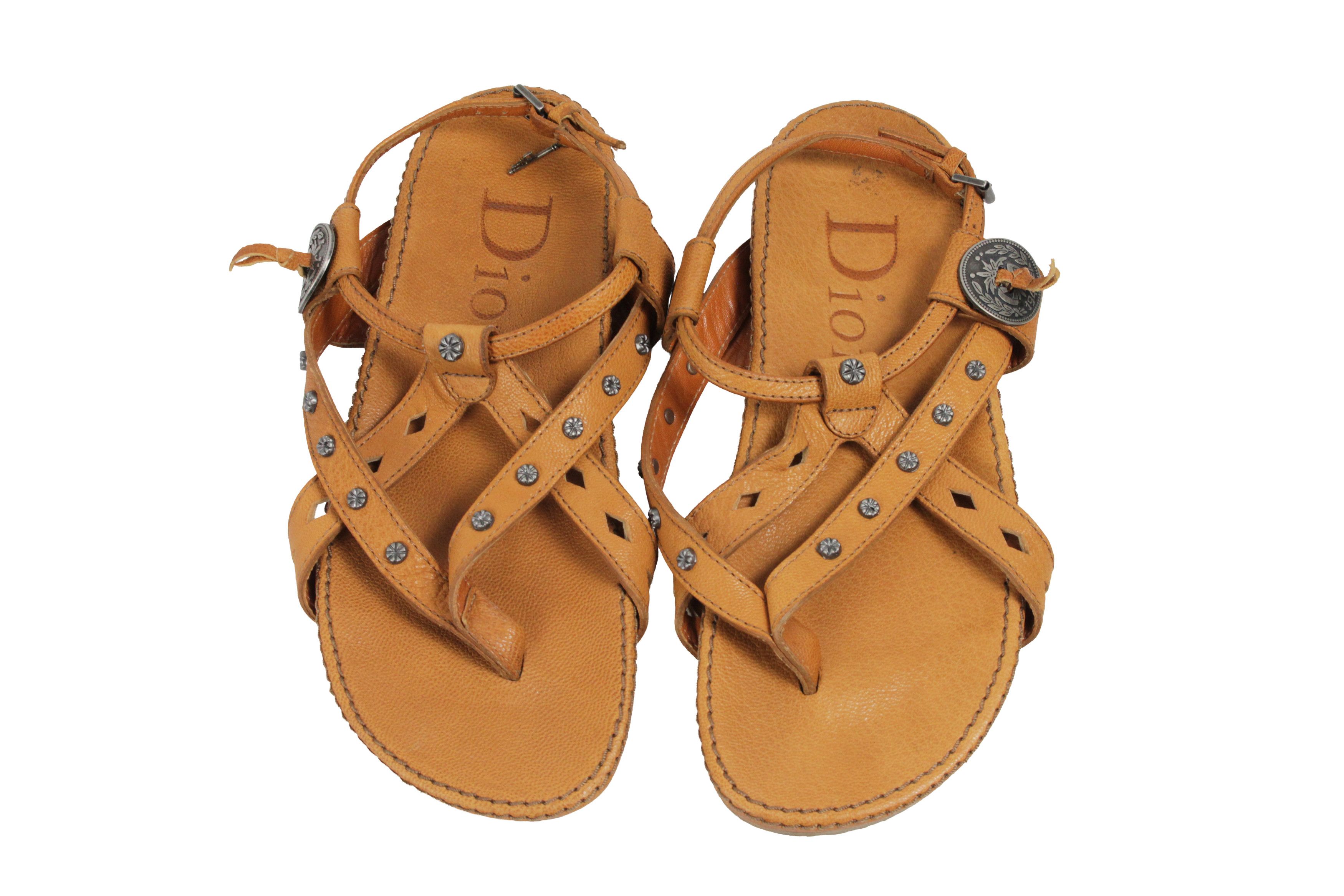 Dior 00S Galliano Era Keychain Y2K Style Sandals Vintage Size US 7 / IT 37 - 2 Thumbnail