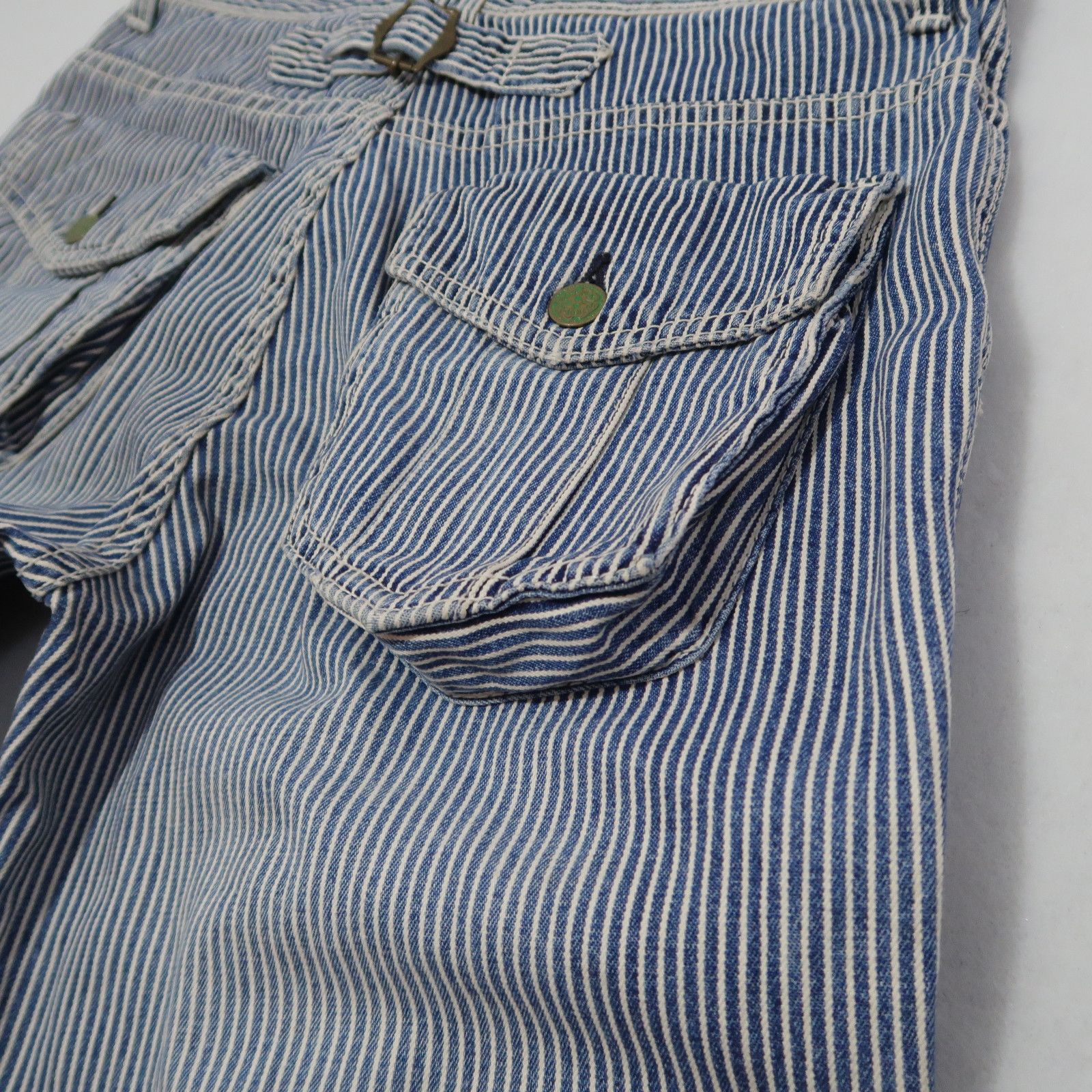 Oshkosh Vintage 70s Oshkosh Hickory Fatigue Cargo Pants Denim Size US 31 - 5 Thumbnail