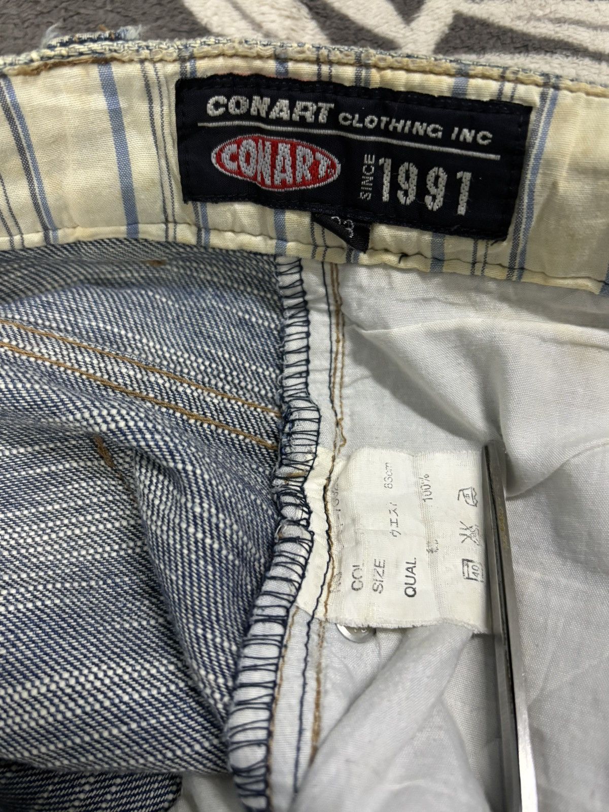 JNCO Vintage 90s Conart Faded Washed Baggy Carpenter Jeans Size US 33 - 17 Thumbnail
