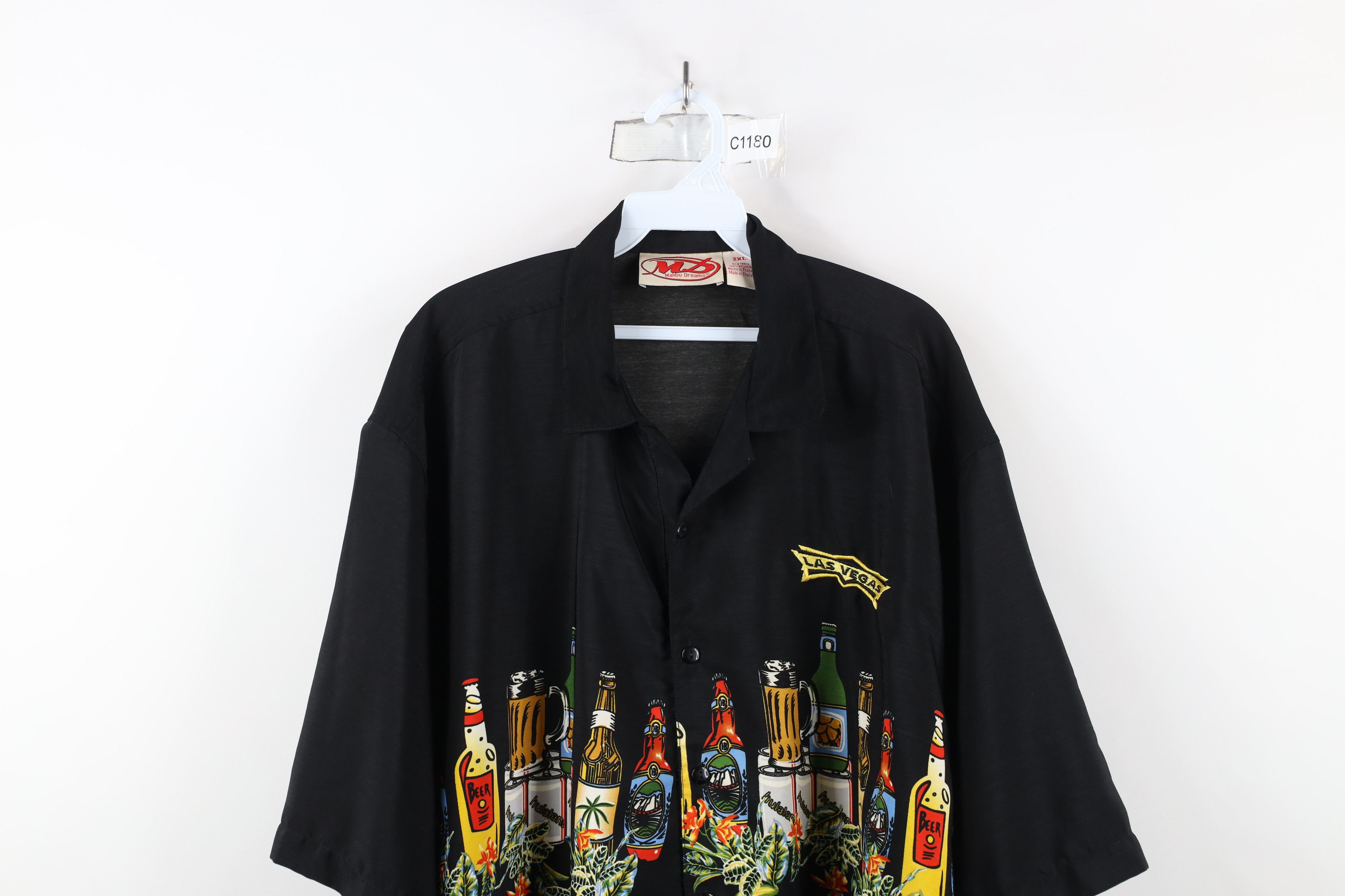 Vintage Vintage Y2K Rockabilly Vegas Drinking Collared Button Shirt Size US XXL / EU 58 / 5 - 2 Thumbnail