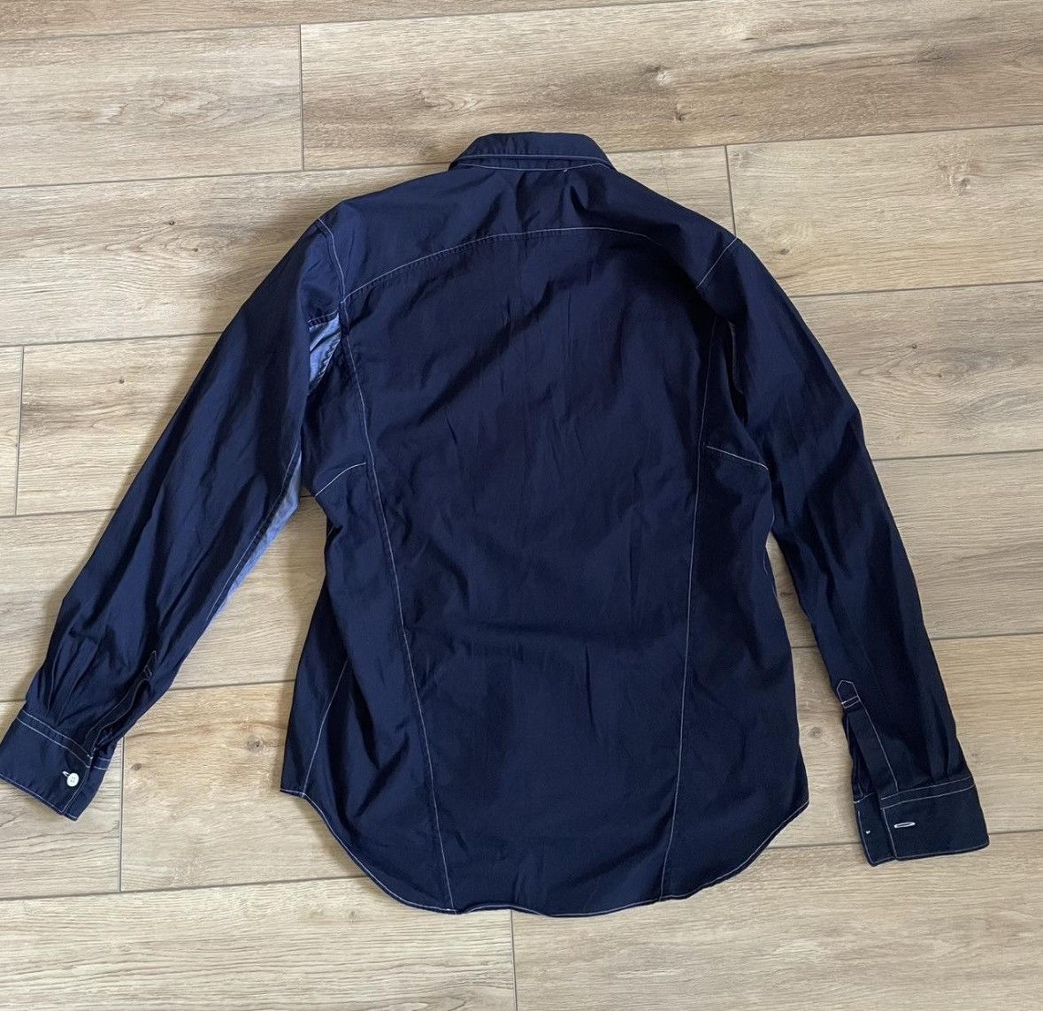 Comme des Garcons 2002 COMMES DES GARCON navy and blue panelled shirt Size US S / EU 44-46 / 1 - 4 Thumbnail
