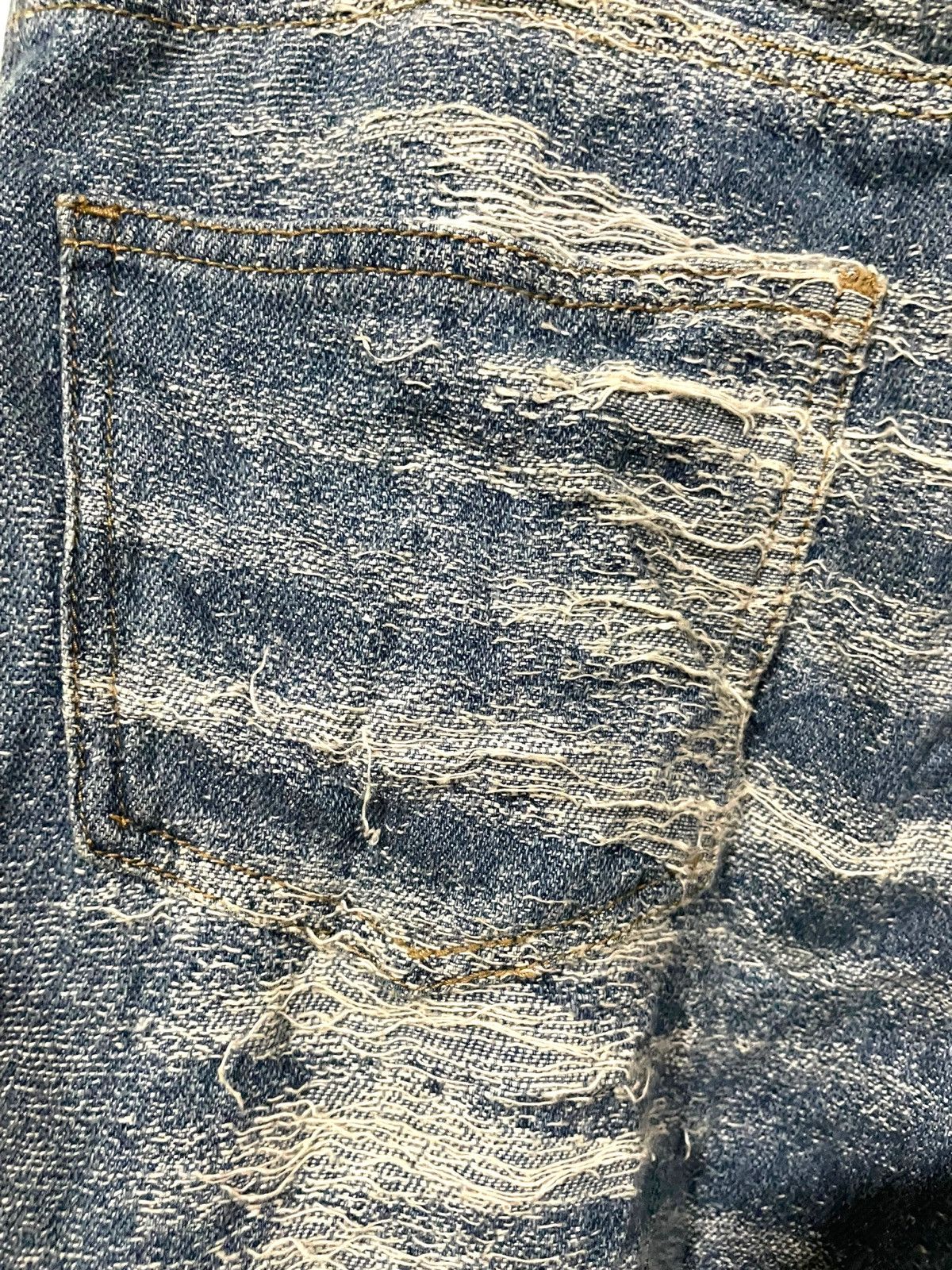 If Six Was Nine × Japanese Brand × Le Grande Bleu (L.G.B.) Japan Oceanus Waves Destroy Jeans Size US 31 - 12 Thumbnail
