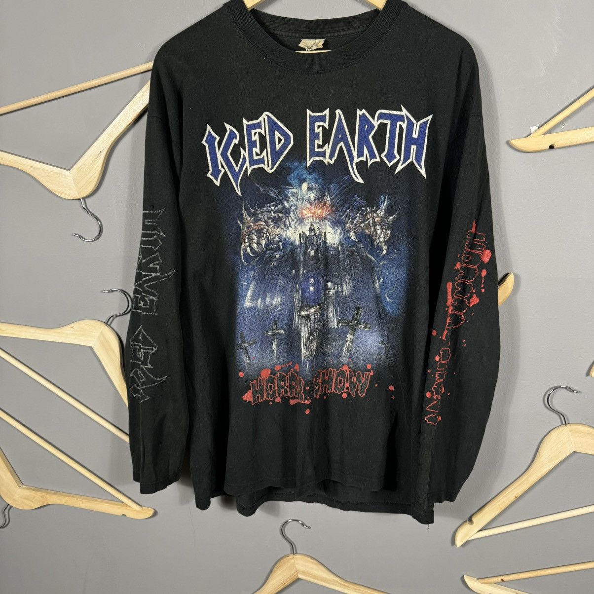 Band Tees Vintage 2002 Iced Earth Horror Show Tour Long Sleeve T-shirt Size US XL / EU 56 / 4 - 5 Thumbnail