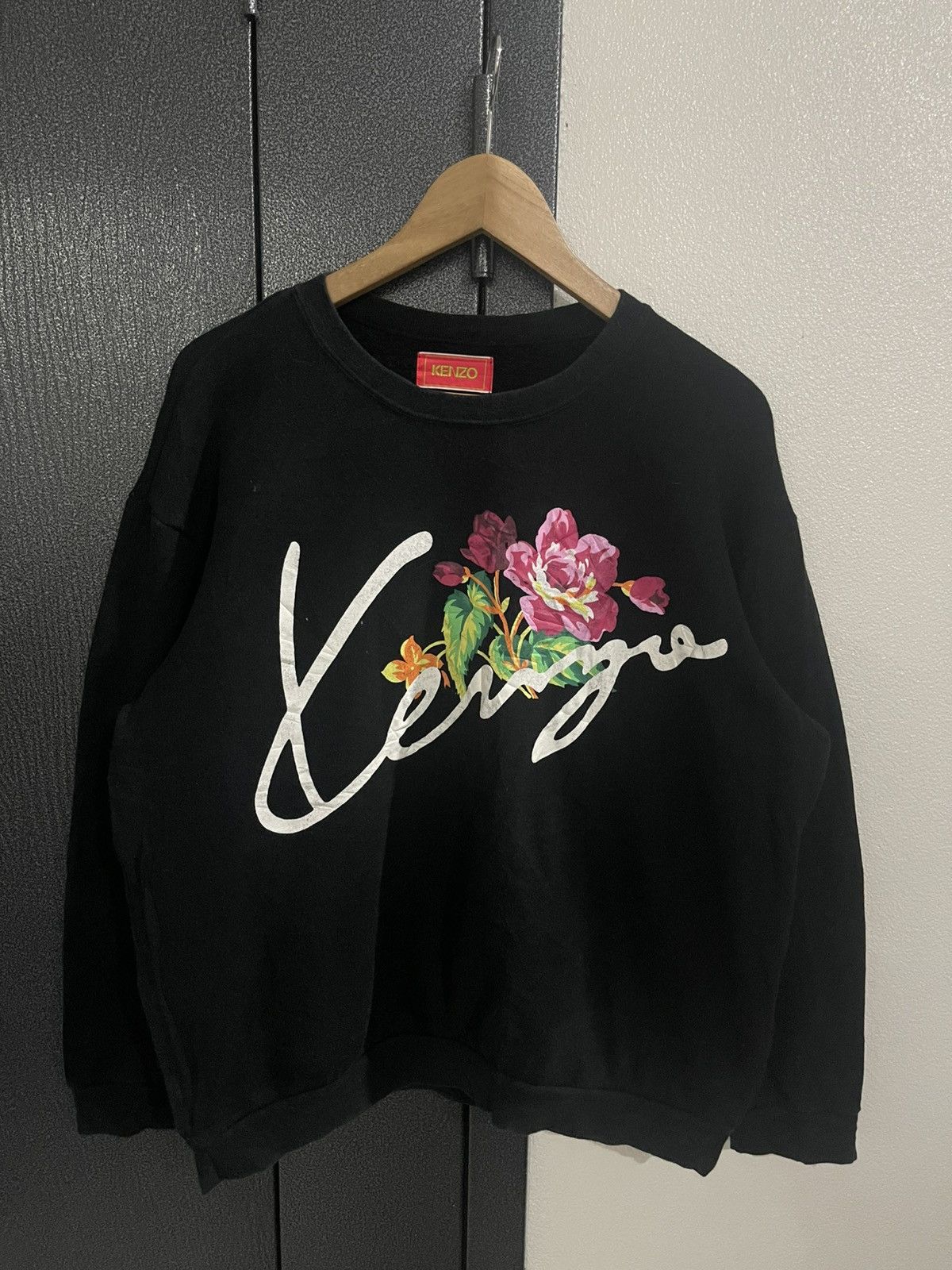 Kenzo Vintage Kenzo Floral Sweatshirt Size L / US 10 / IT 46 - 1 Thumbnail