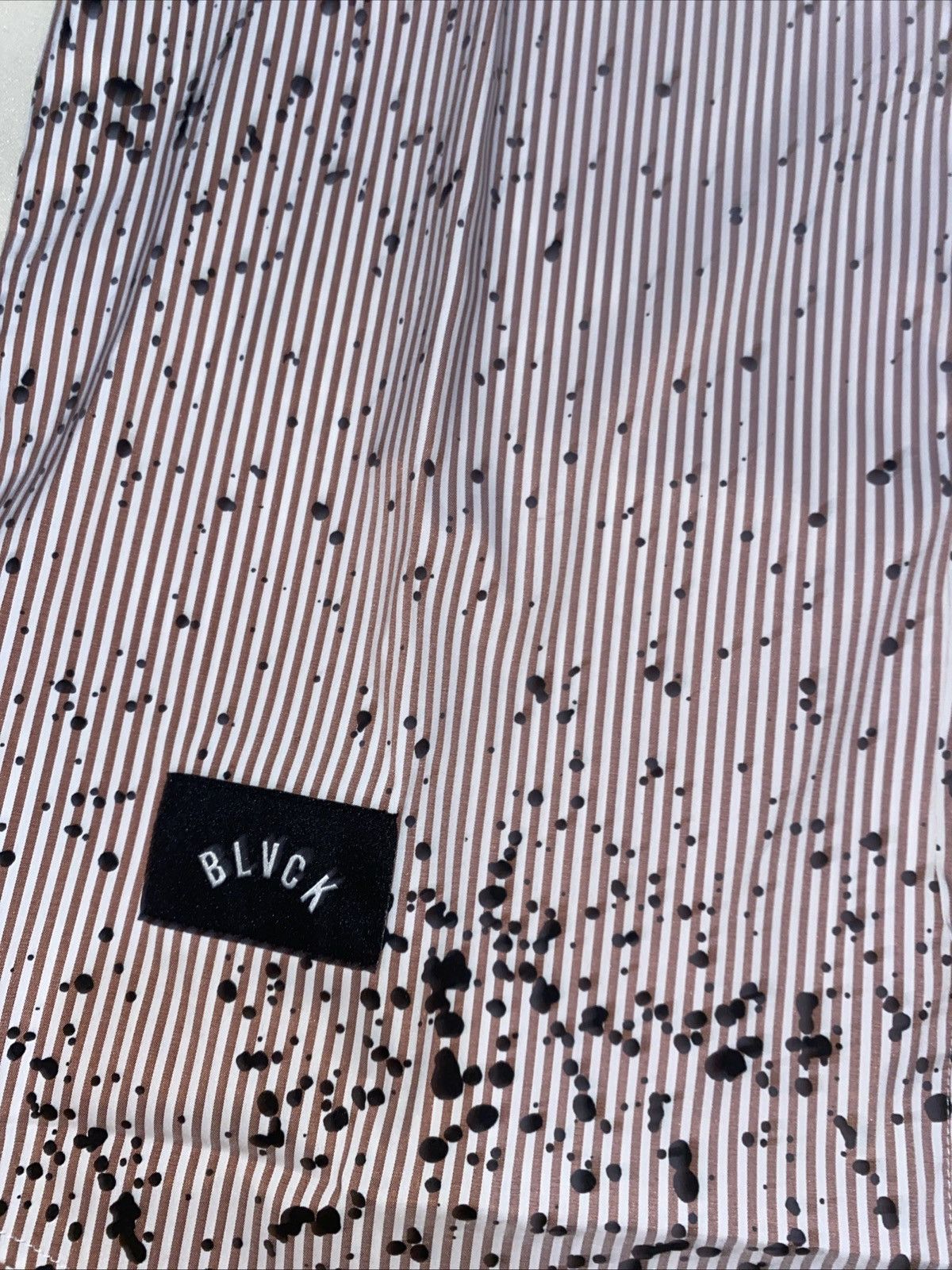 Black Scale Blvke Scvle mens button up pink stripe w/ paint splatterNWT Size US M / EU 48-50 / 2 - 6 Thumbnail