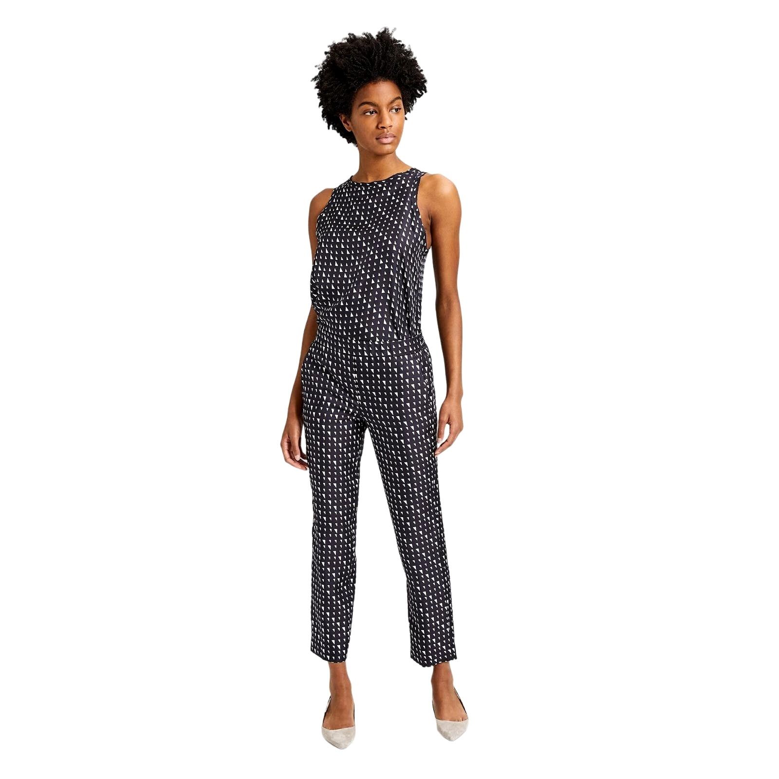 Theory Theory Silk Pull-On Trousers in Black/White | Size 10 Size 32" / US 10 / IT 46 - 4 Thumbnail