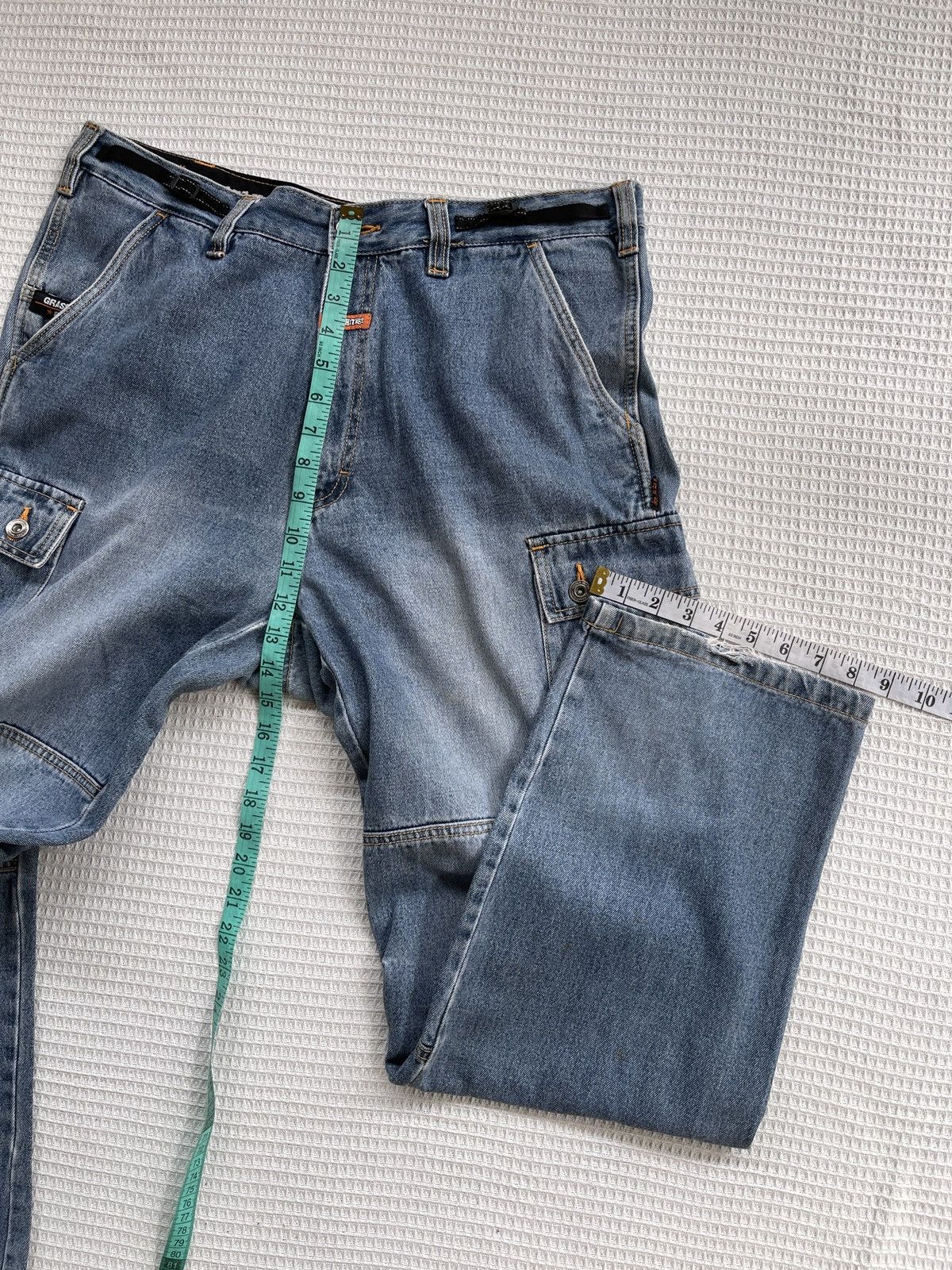 Southpole Last Drop🔥Rare🔥GRASS HITHER Cargo Multipocket Jeans Size US 37 - 19 Thumbnail