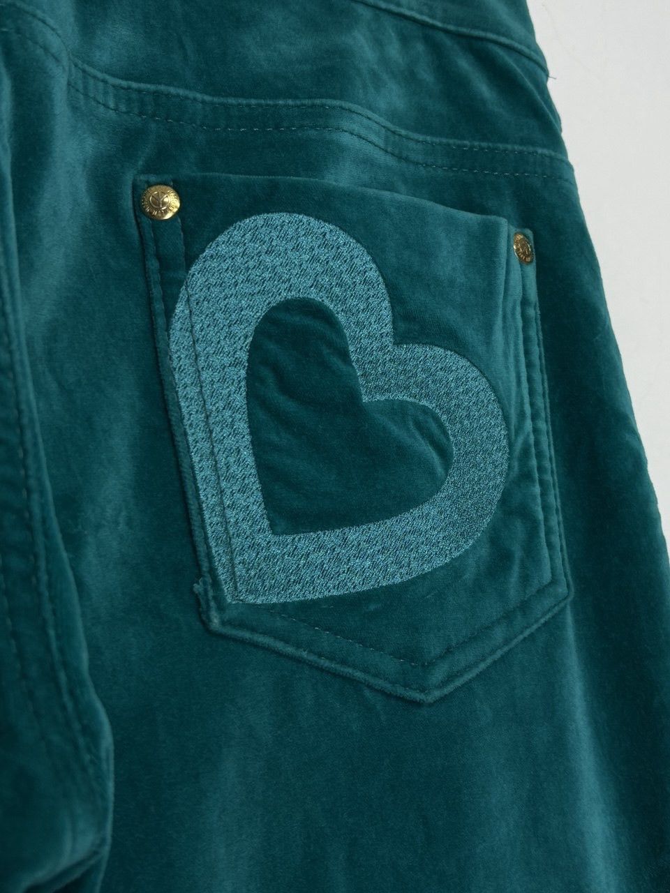 Love Moschino Love Moschino Green Velour Pants Size 26" / US 2 / IT 38 - 9 Thumbnail