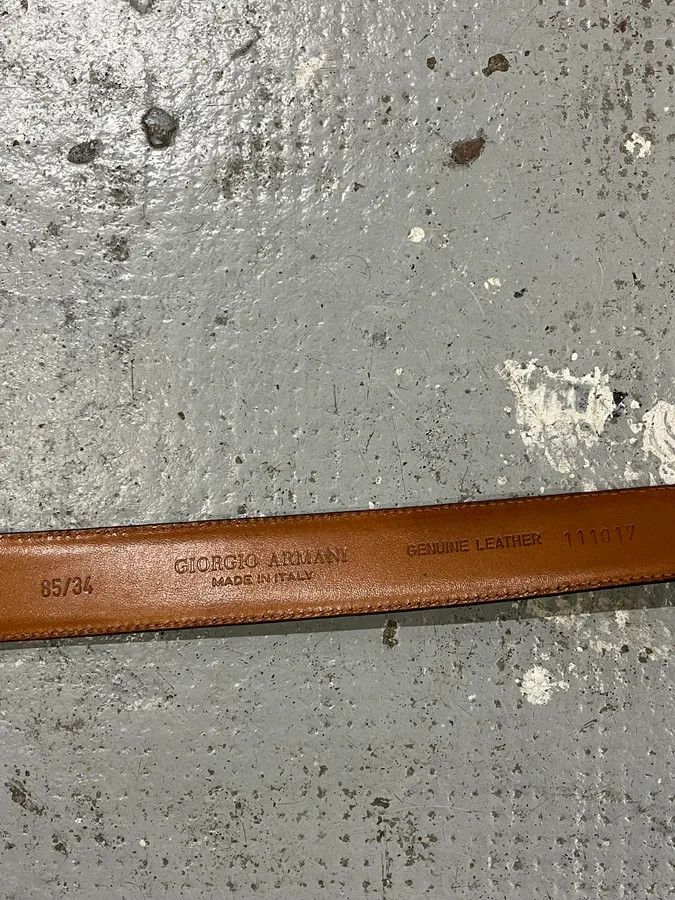 Giorgio Armani Giorgio Armani Brown Premium Leather Belt Size ONE SIZE - 6 Thumbnail