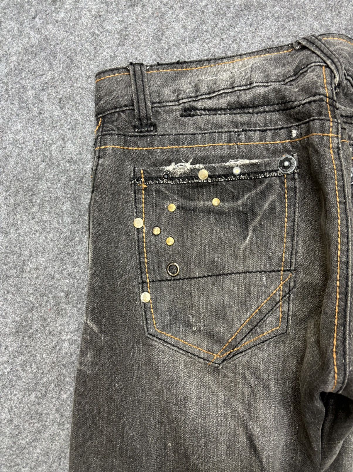 Japanese Brand 💥Twisted Leg💥Back Vtg Trim Co Sick Fades Mild Denim F668 Size US 34 / EU 50 - 20 Thumbnail