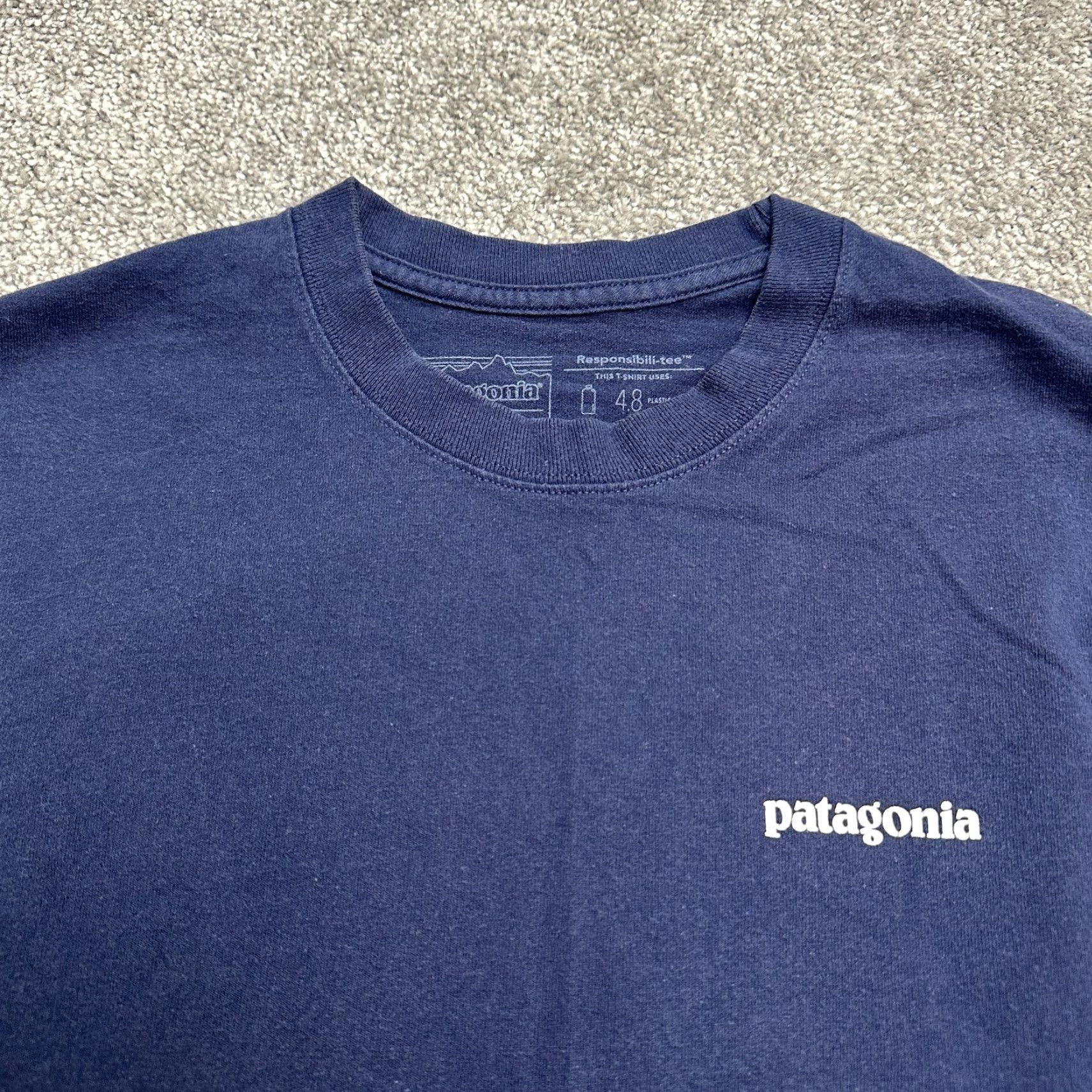 Patagonia Patagonia Responsibili Tee T-Shirt Womens Small Blue Crew Graphic Short Sleeve Size S / US 4 / IT 40 - 3 Thumbnail
