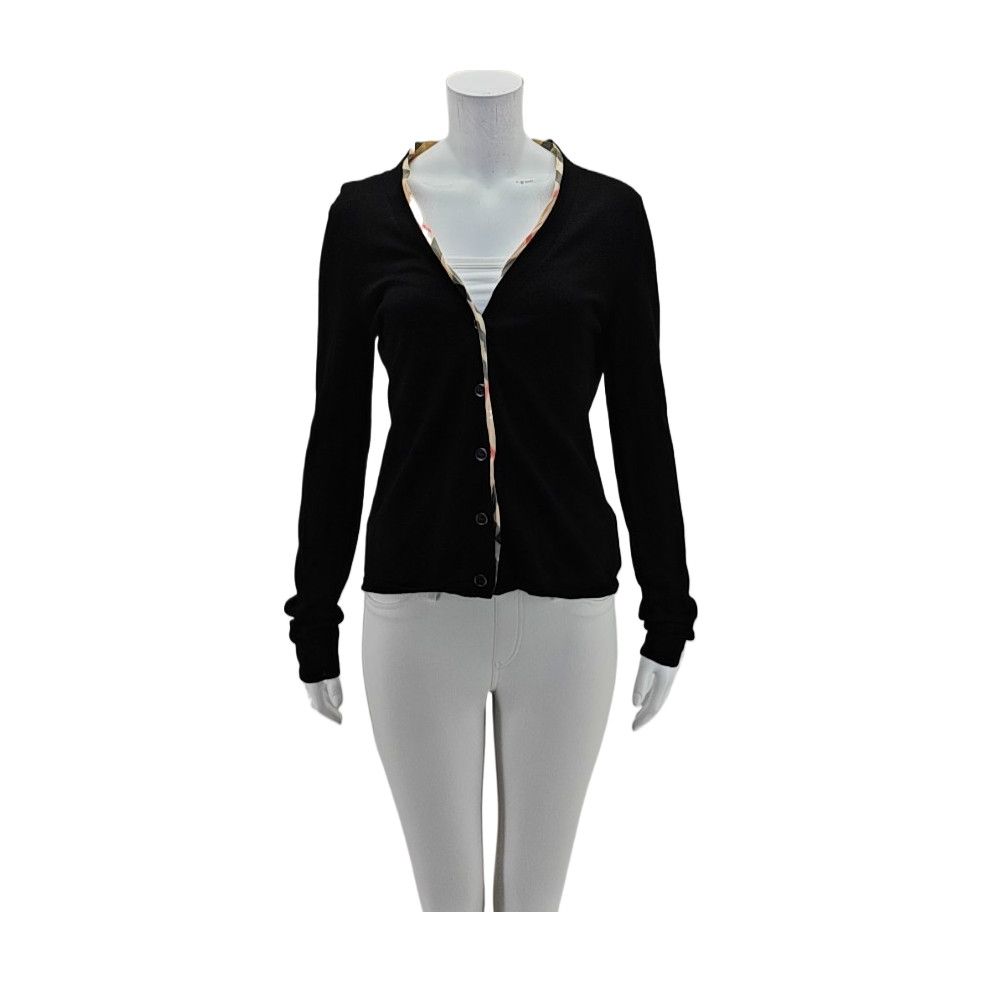 Burberry Burberry Brit Black Wool Cardigan L Size L / US 10 / IT 46 - 1 Thumbnail